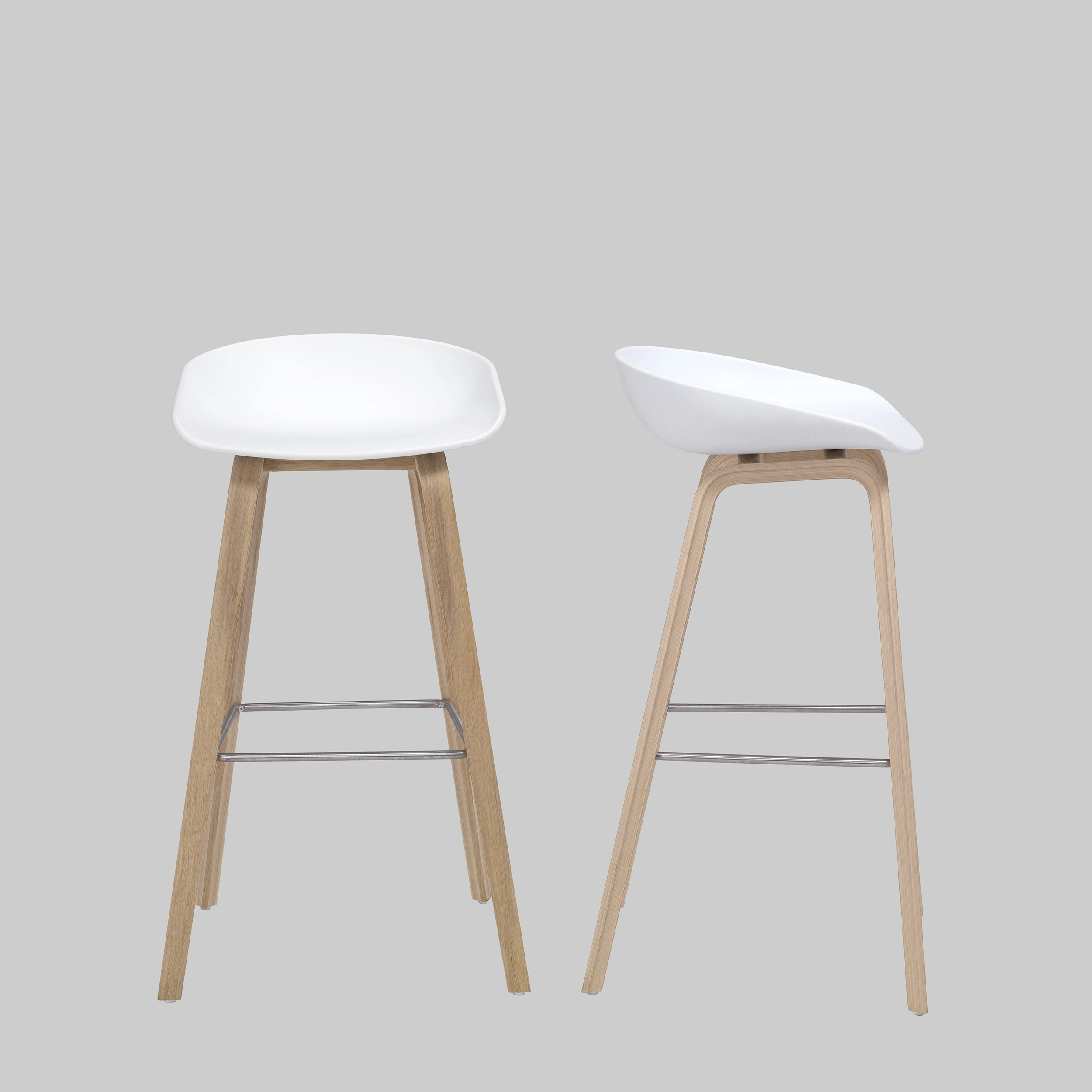 Barhocker ABOUT A BARSTOOL Weiss / Eiche mieten bei ADEXPO