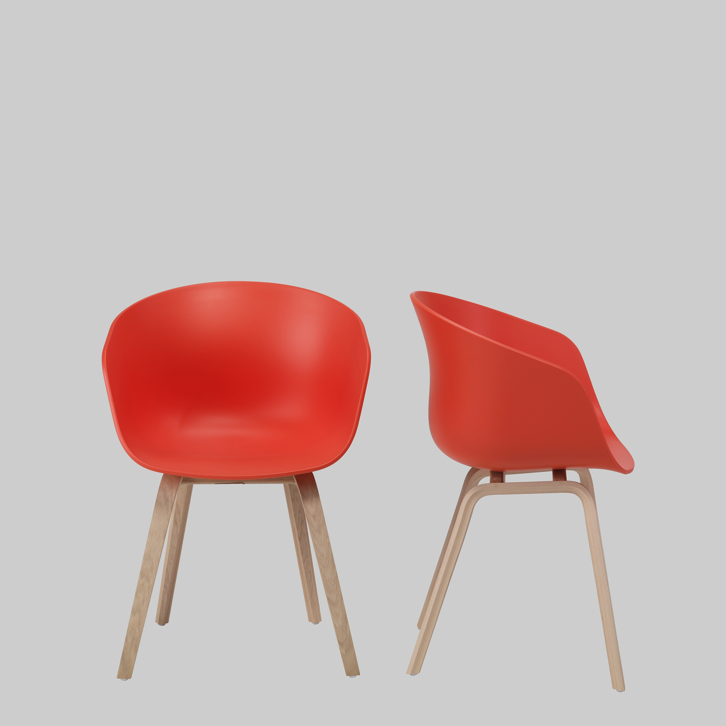 Stuhl ABOUT A CHAIR Rot / Eiche mieten bei ADEXPO