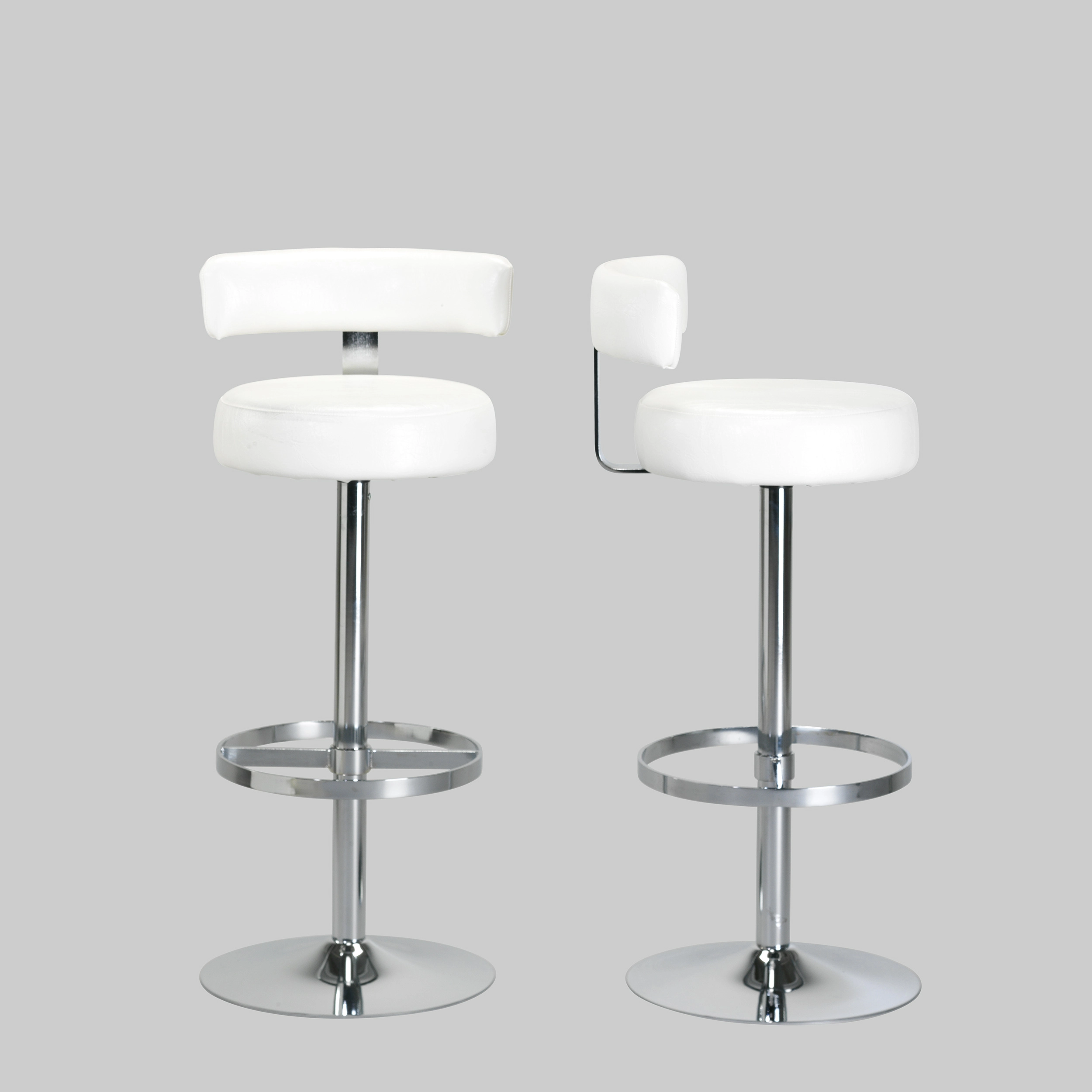 Barhocker R-DISCO Weiss / Chrom mieten bei ADEXPO