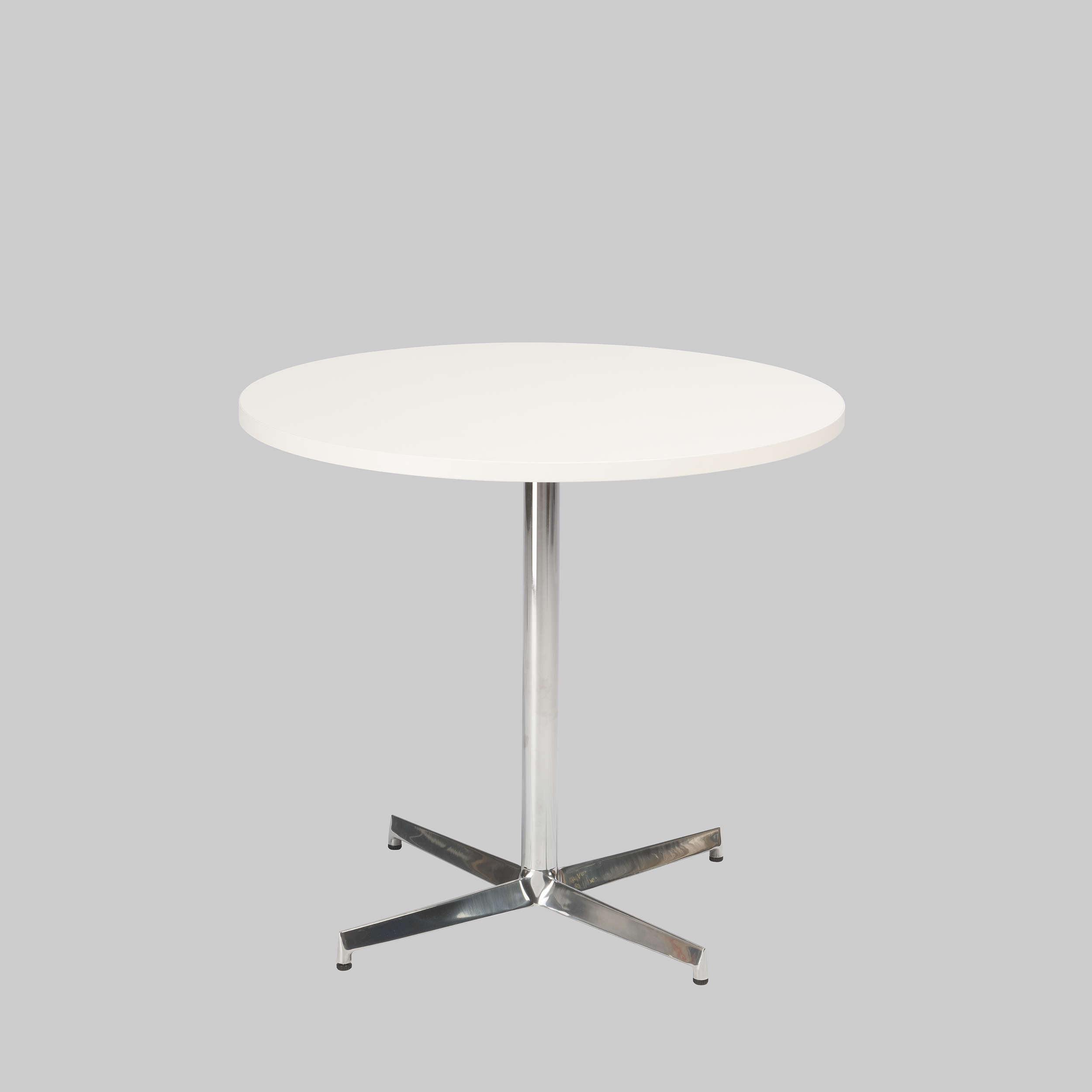 Sitztisch MILL Ø80 Weiss / Aluminium mieten bei ADEXPO