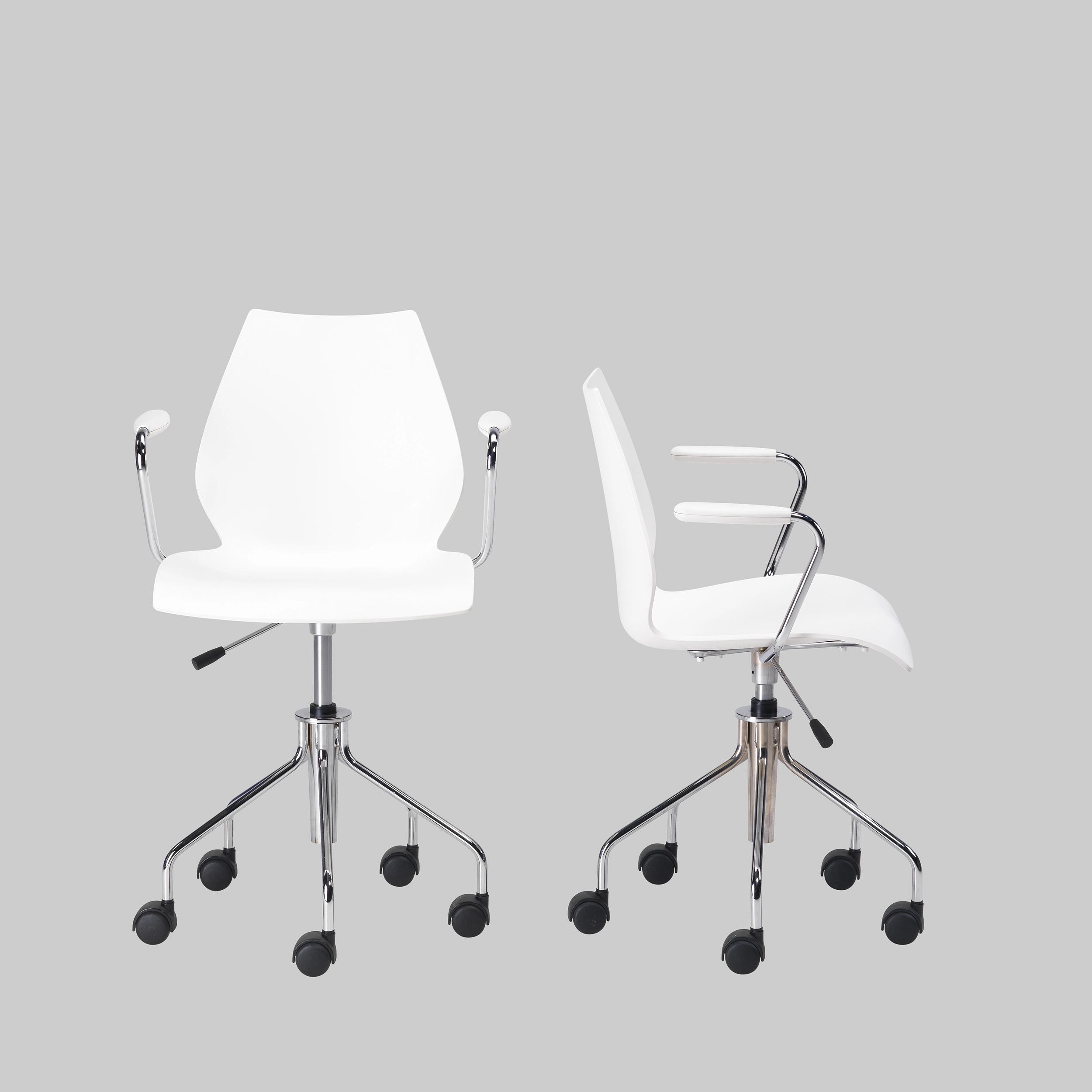 Bürostuhl MAUI Weiss / Chrom mieten bei ADEXPO