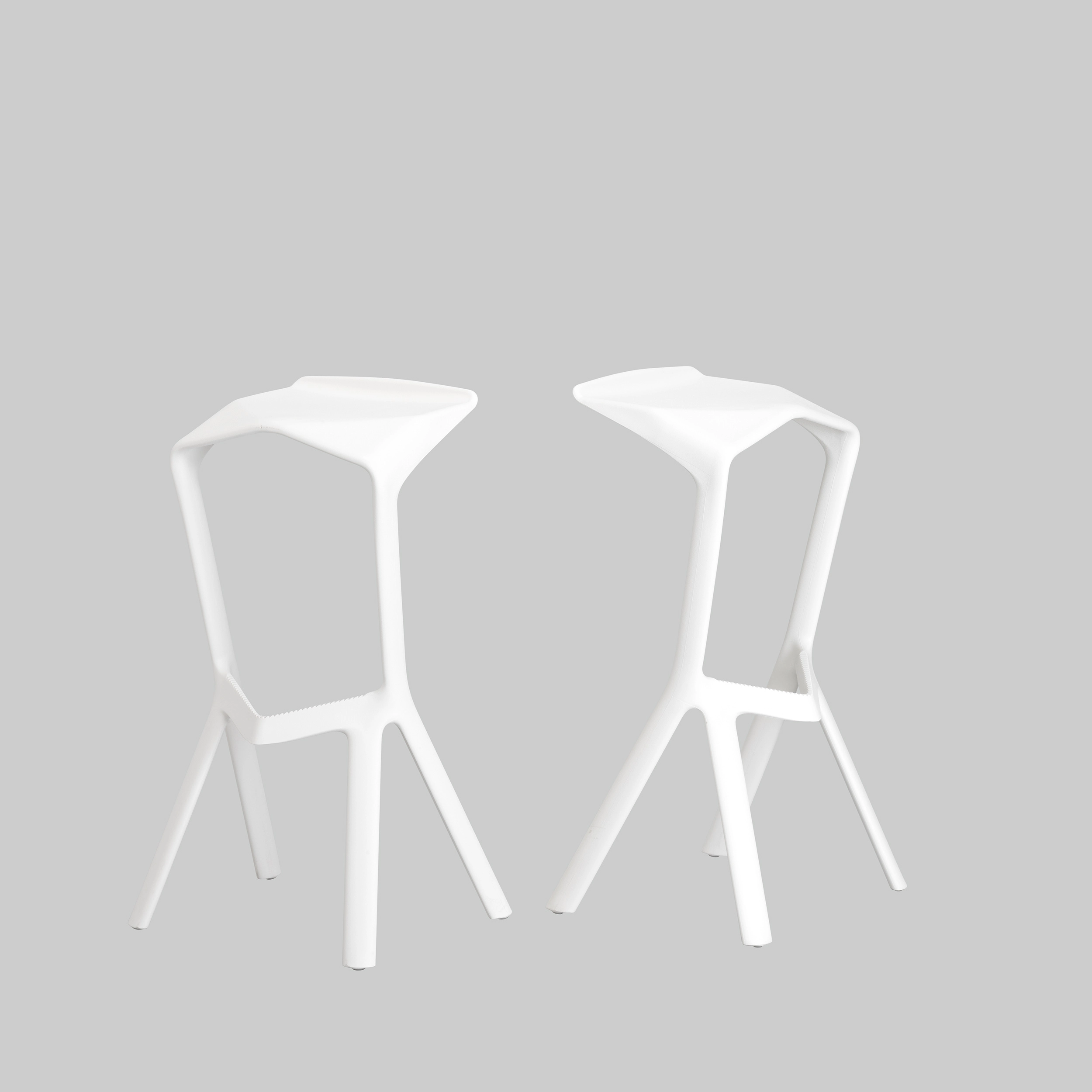 Barhocker MIURA Weiss-Grau / Weiss-Grau mieten bei ADEXPO