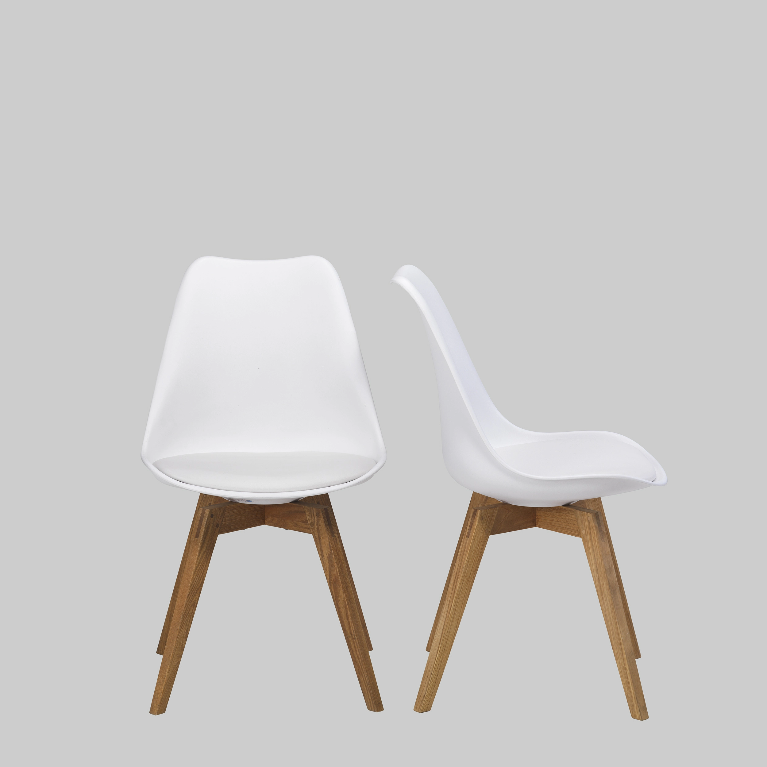 Stuhl VINTAGE Weiss / Eiche mieten bei ADEXPO