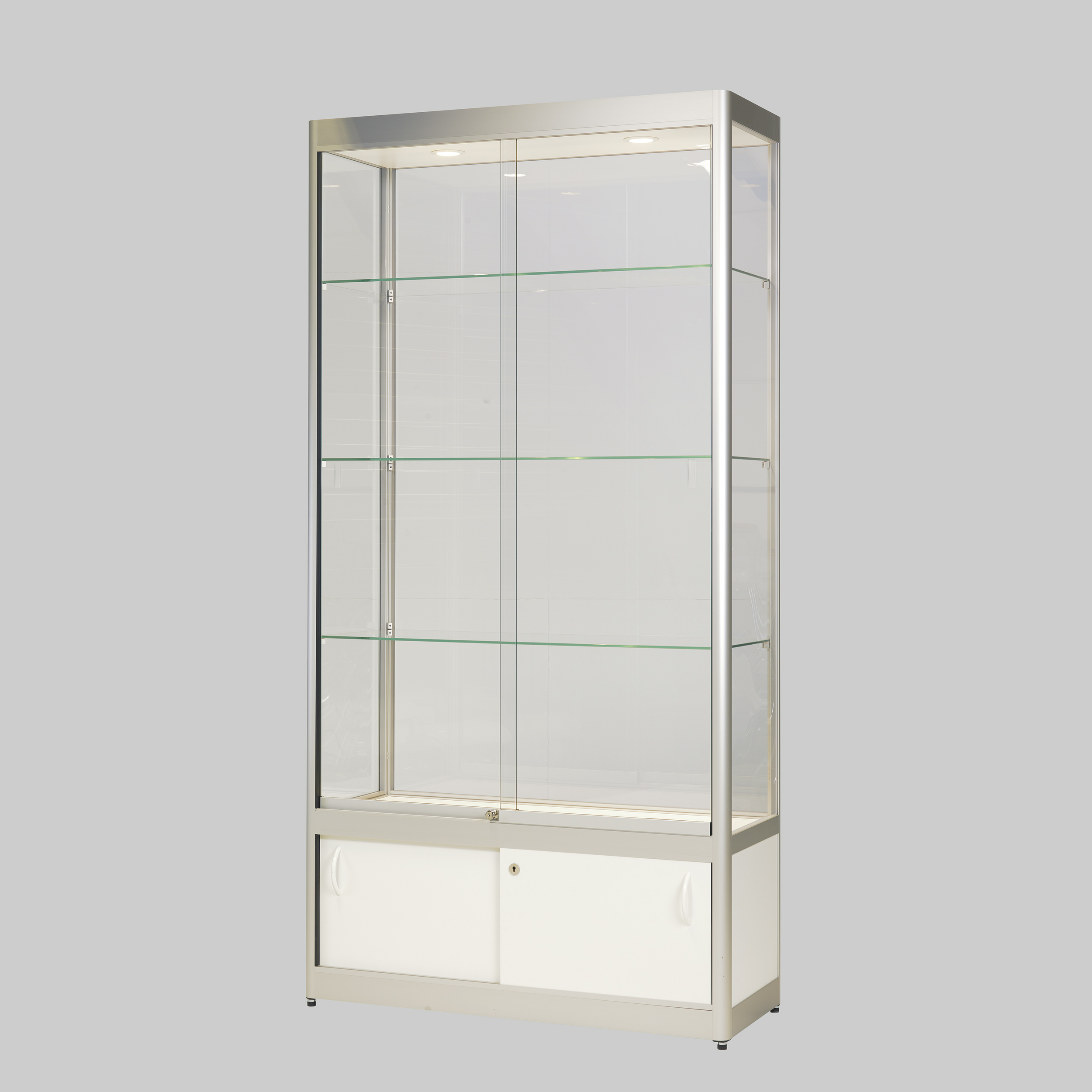 Vitrine PAULA Weiss mieten bei ADEXPO