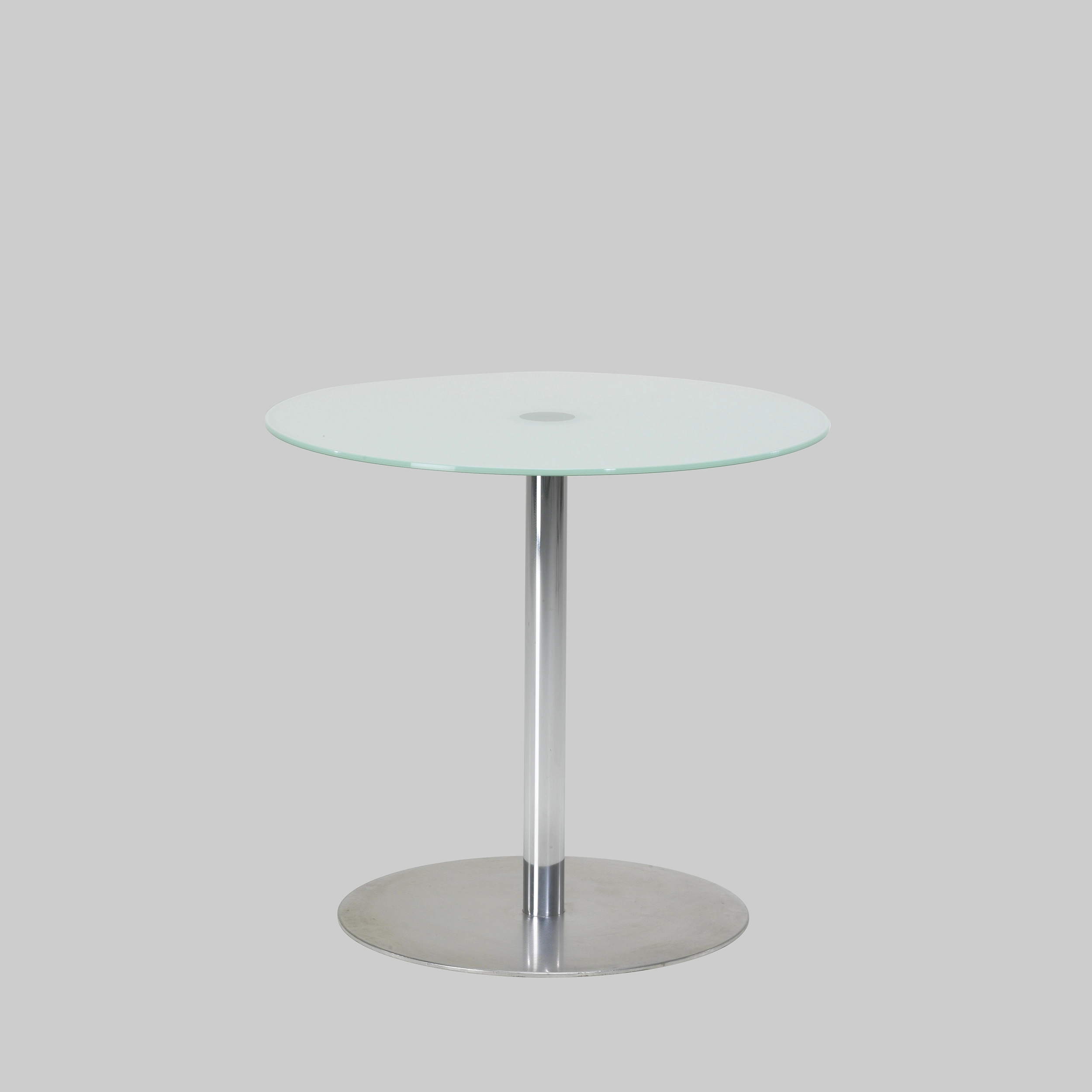Sitztisch BRIO Ø80 Glas satiniert / Chrom mieten bei ADEXPO