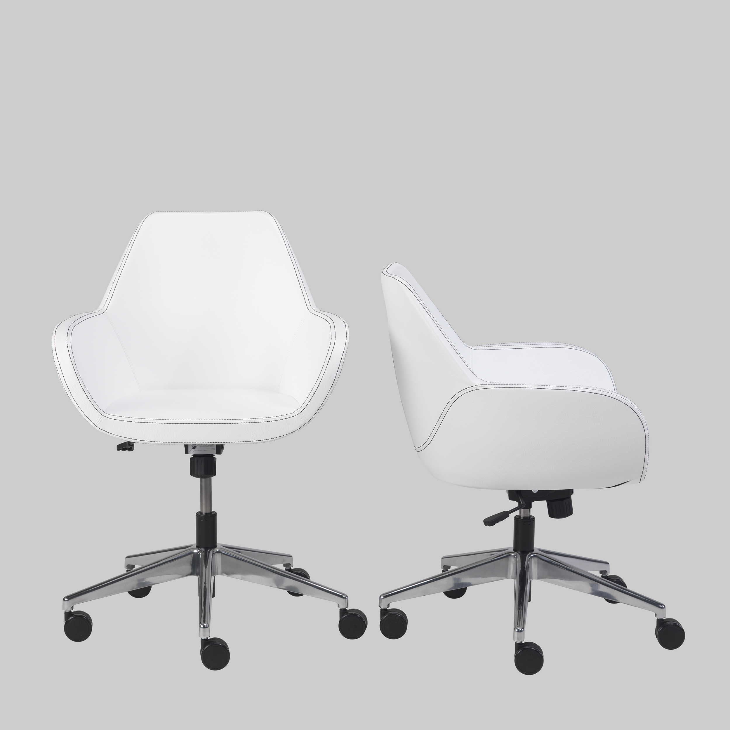 Bürostuhl LOUVRE Weiss / Chrom mieten bei ADEXPO