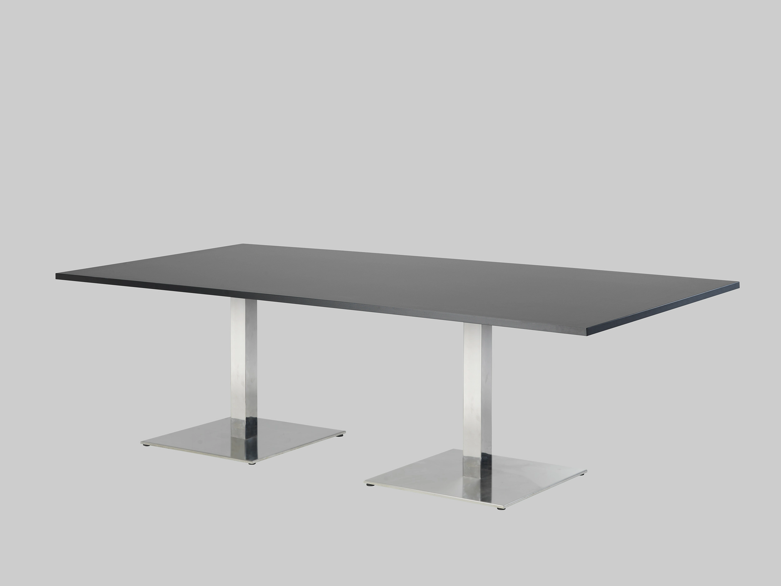 Sitztisch 2-MEET-YOU 240×120 Schwarz / Edelstahl mieten bei ADEXPO