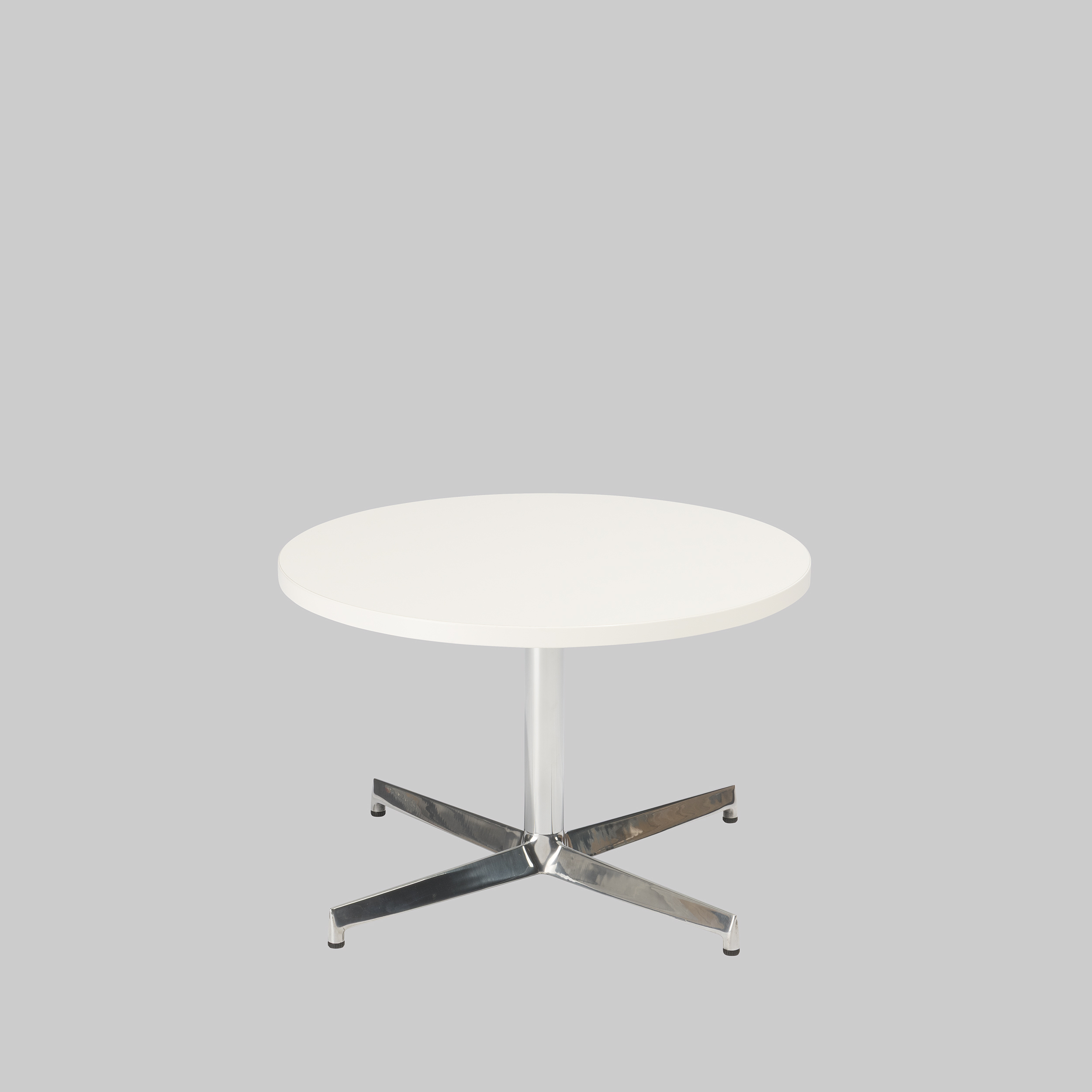 Beistelltisch MILL Ø65 Weiss / Aluminium mieten bei ADEXPO
