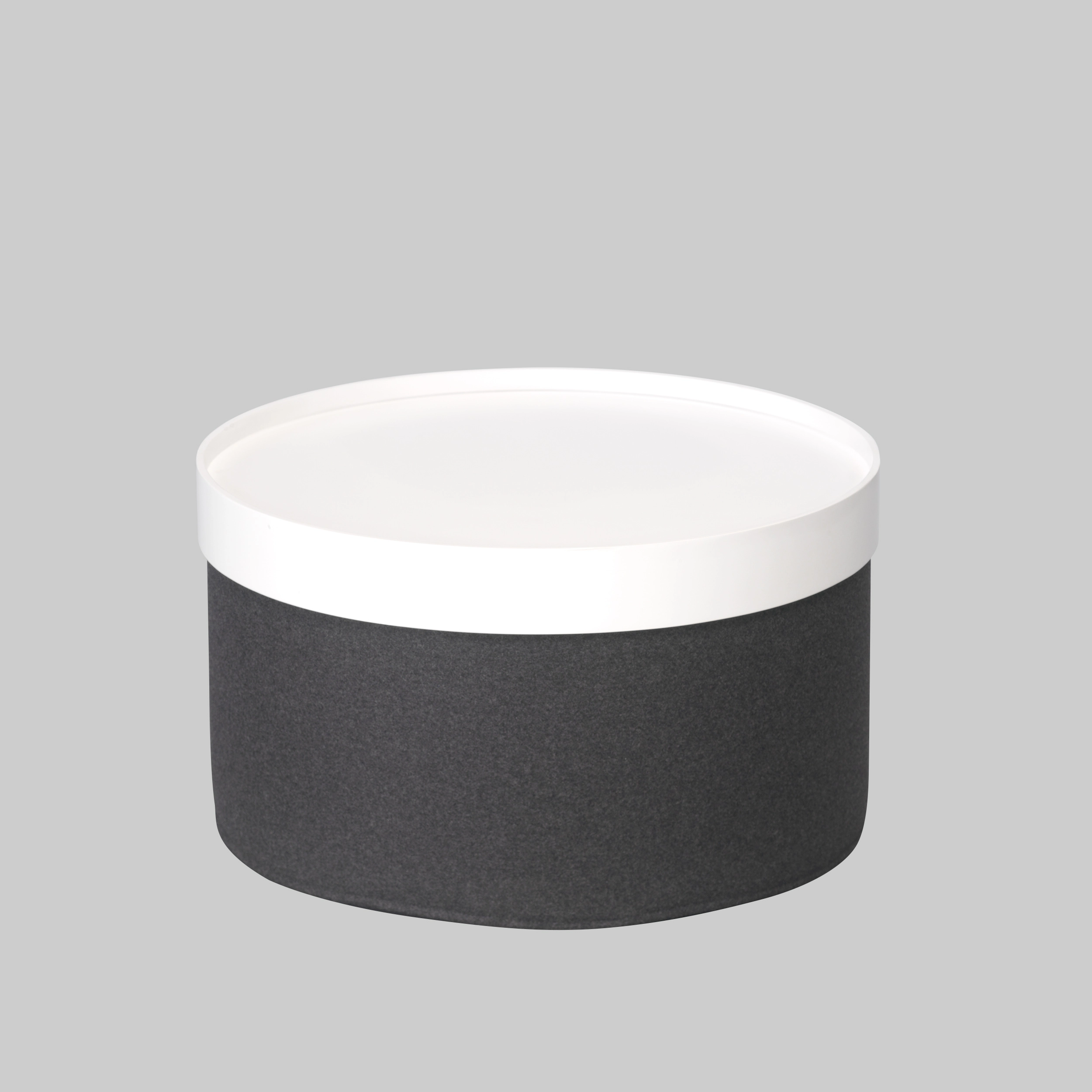 Beistelltisch DRUMS Ø62 Tray Weiss / Anthrazit mieten bei ADEXPO
