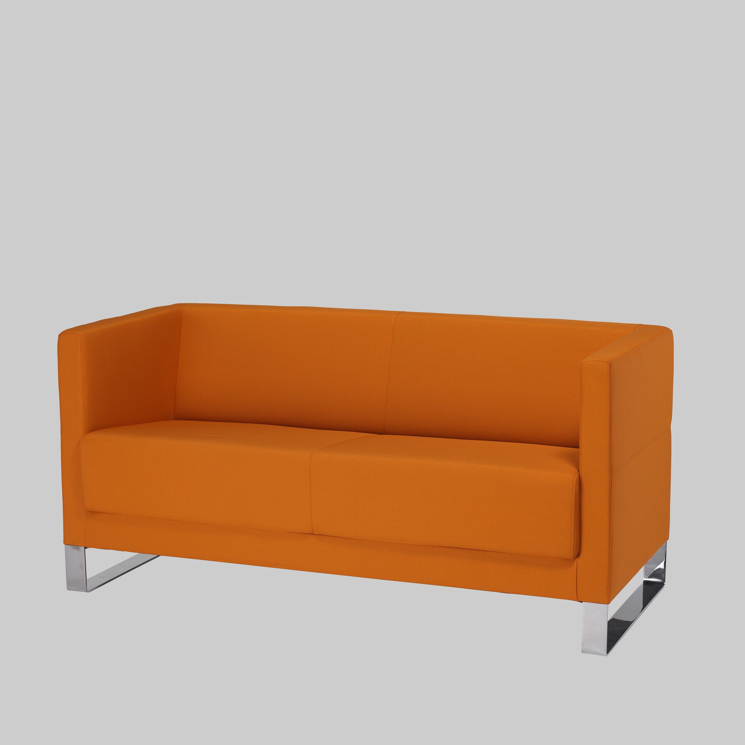 Sofa COLORADO 2,5 Orange / Chrom mieten bei ADEXPO