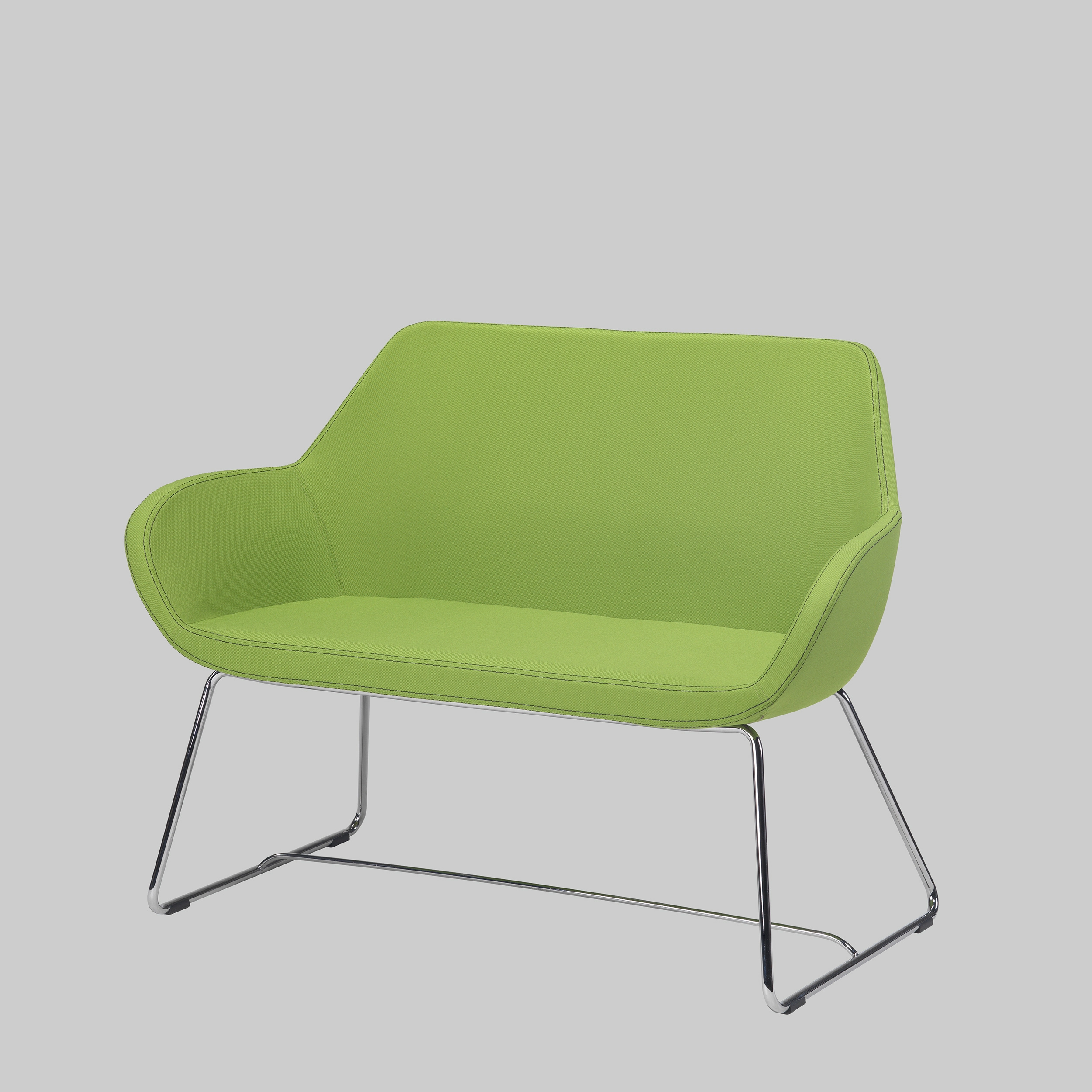 Sofa LOUVRE 2 Grün / Chrom mieten bei ADEXPO