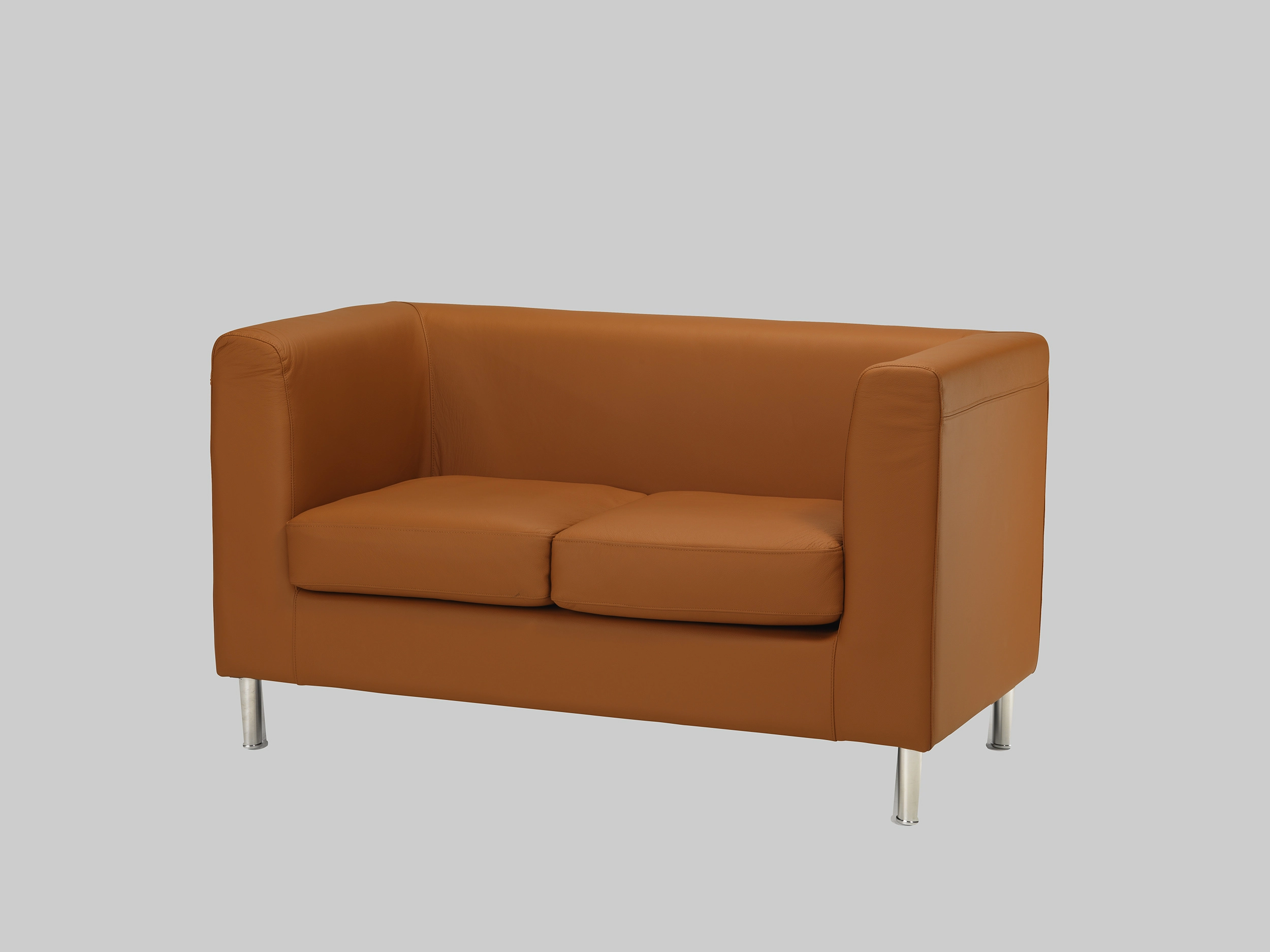Sofa SENNA 2 Cognac / Aluminium mieten bei ADEXPO