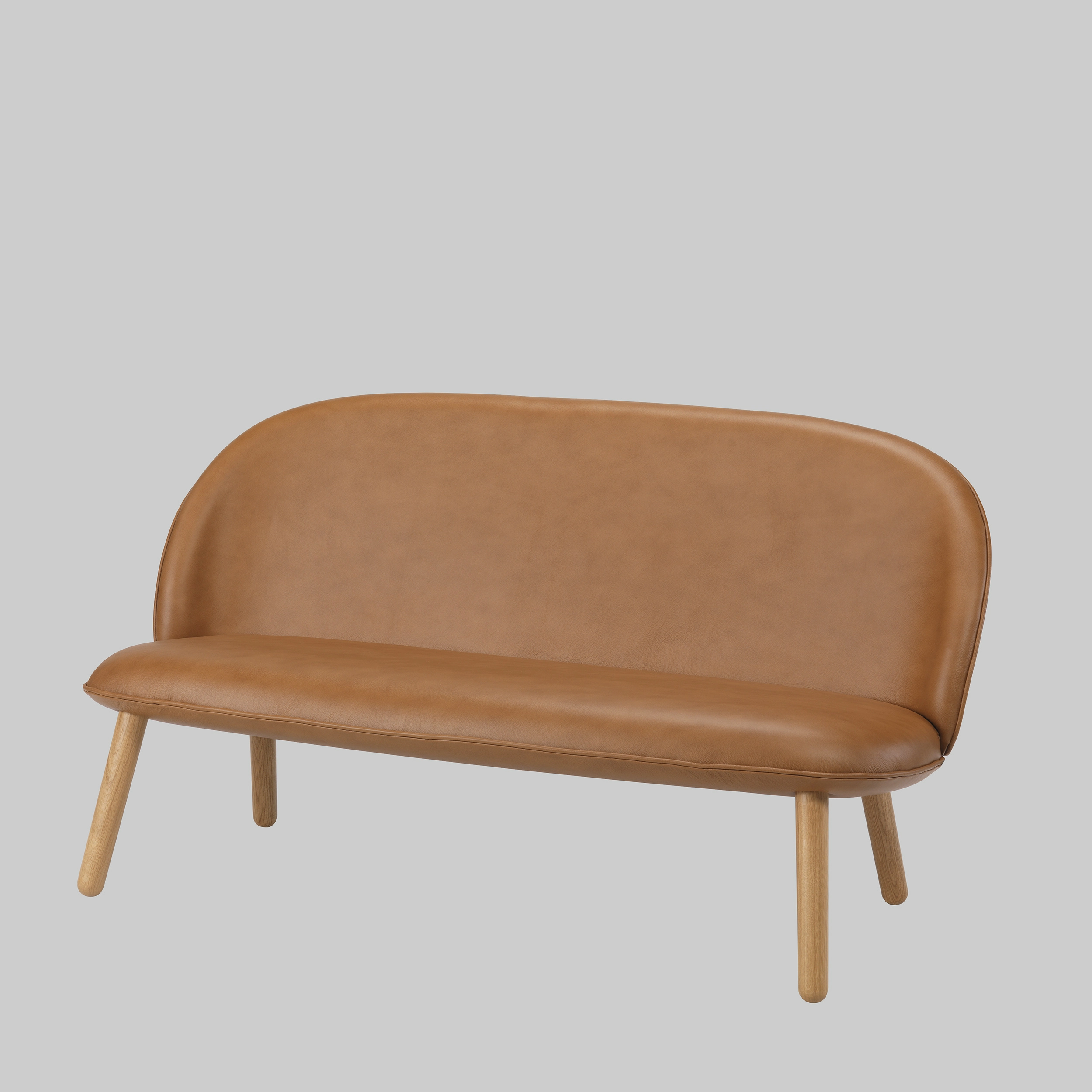 Sofa ACE Cognac / Eiche mieten bei ADEXPO