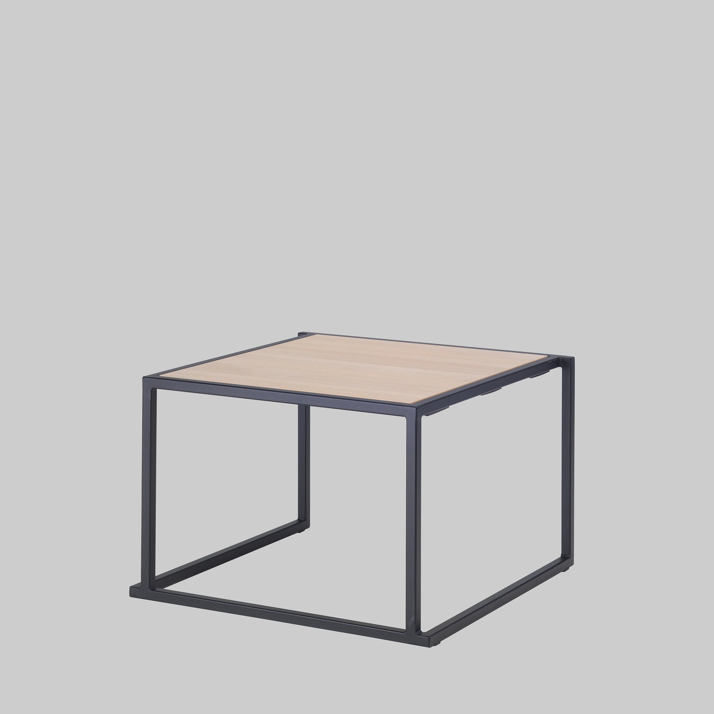 Beistelltisch QUADRUM 60×60 Eiche / Schwarz mieten bei ADEXPO