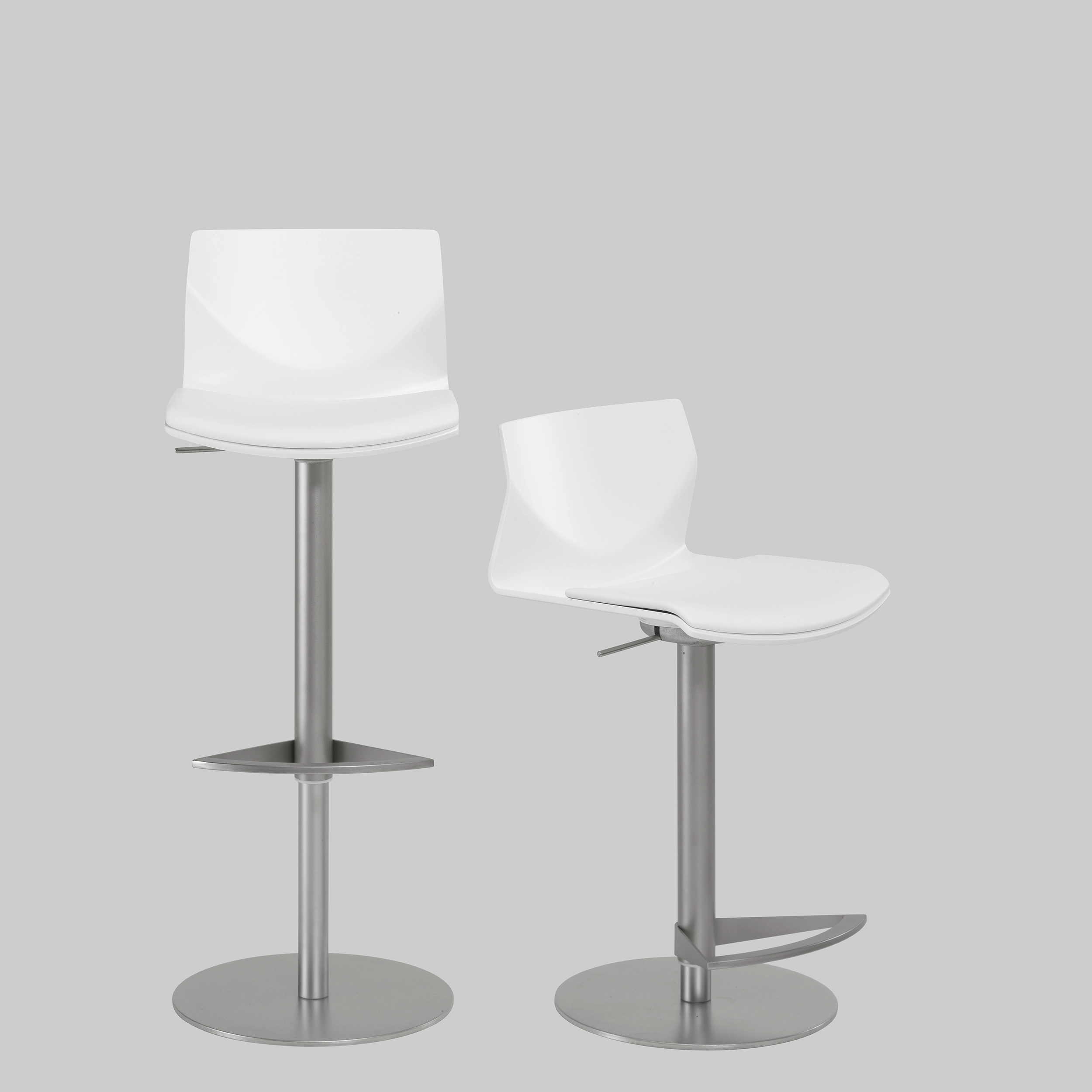 Barhocker KAI Weiss / Chrom mieten bei ADEXPO