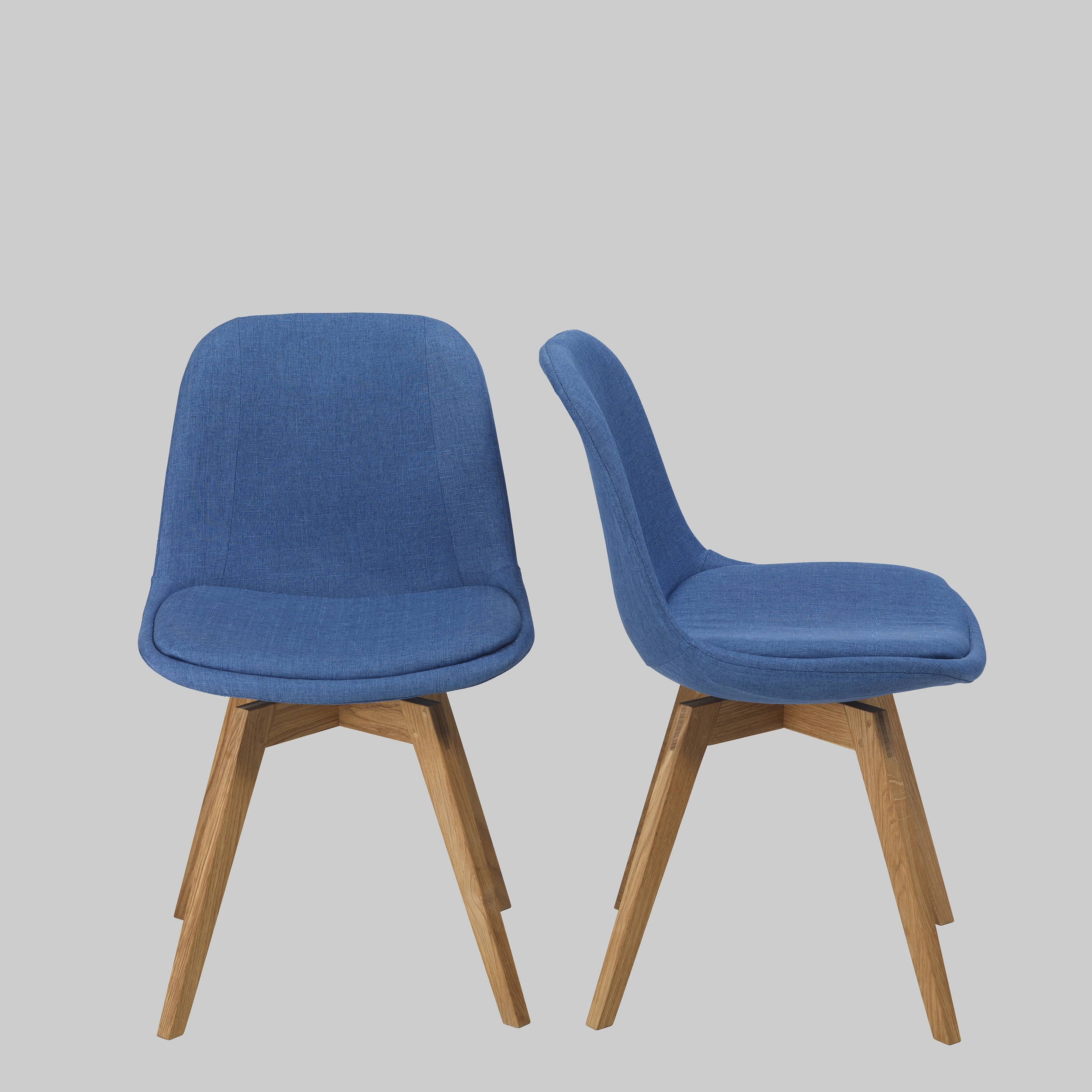 Stuhl VINTAGE SOFT Blau / Eiche mieten bei ADEXPO