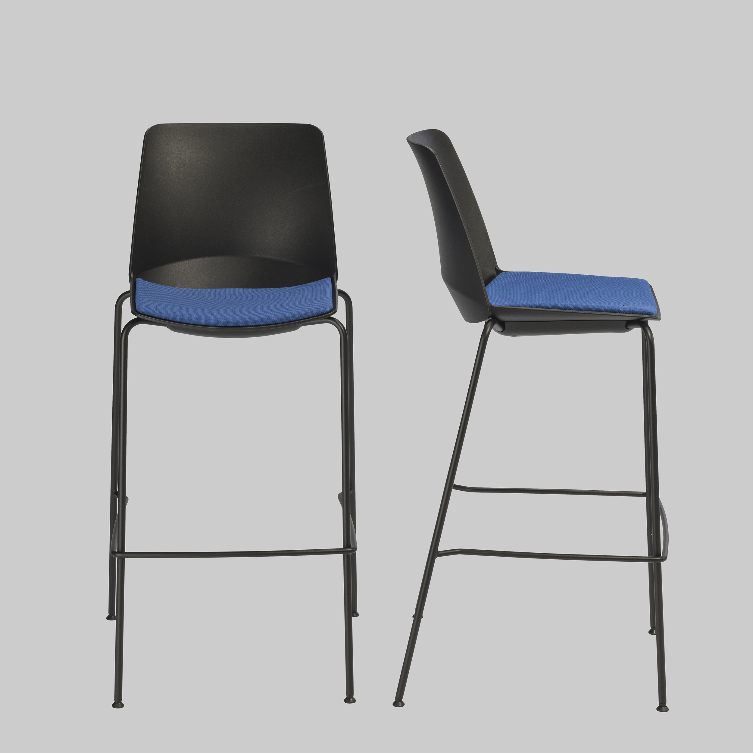 Barhocker PALO Schwarz / Blau / Schwarz mieten bei ADEXPO