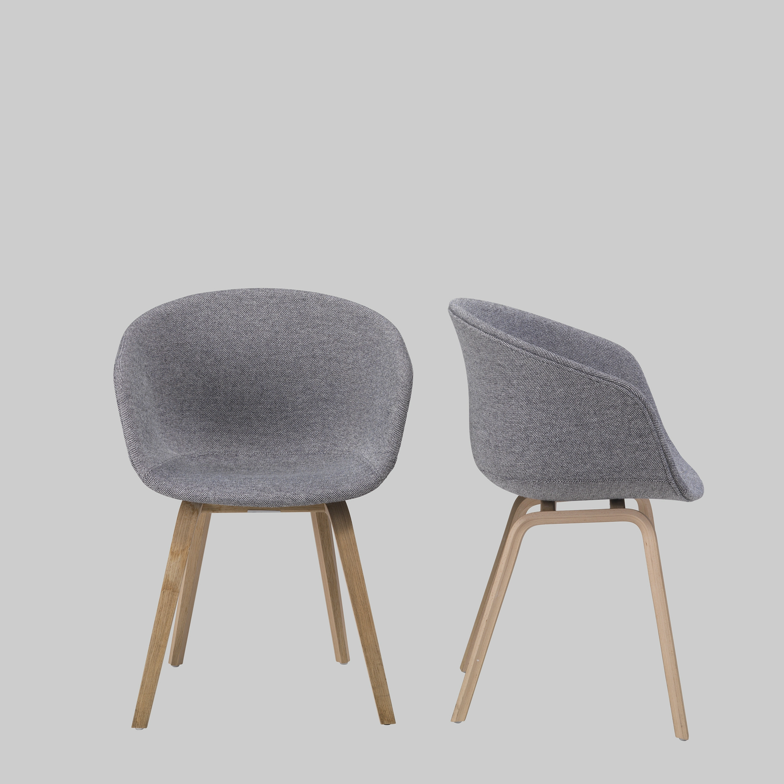 Stuhl ABOUT A CHAIR Dunkelgrau-Weiss / Eiche mieten bei ADEXPO