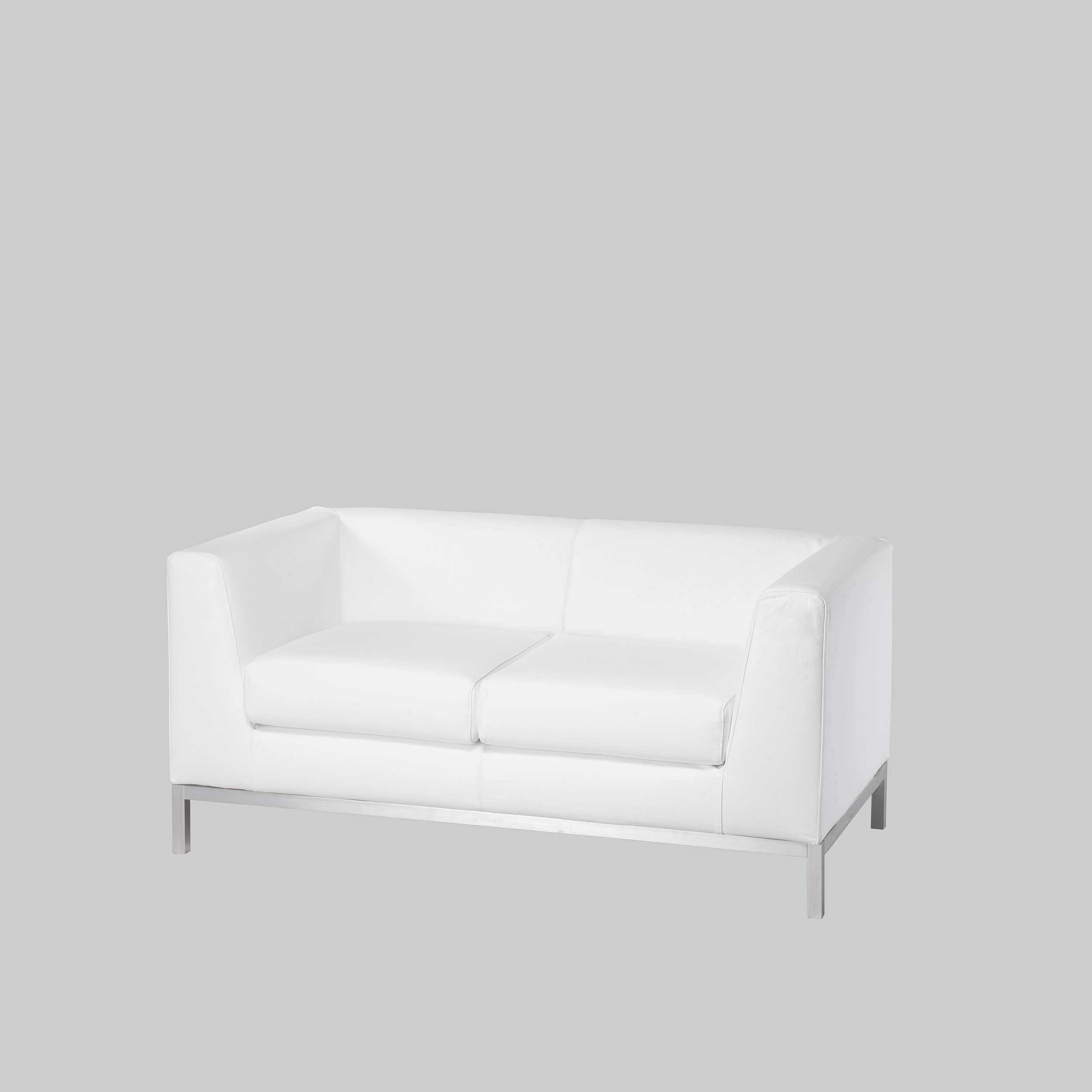 Sofa CUBE 2 Weiss / Chrom mieten bei ADEXPO