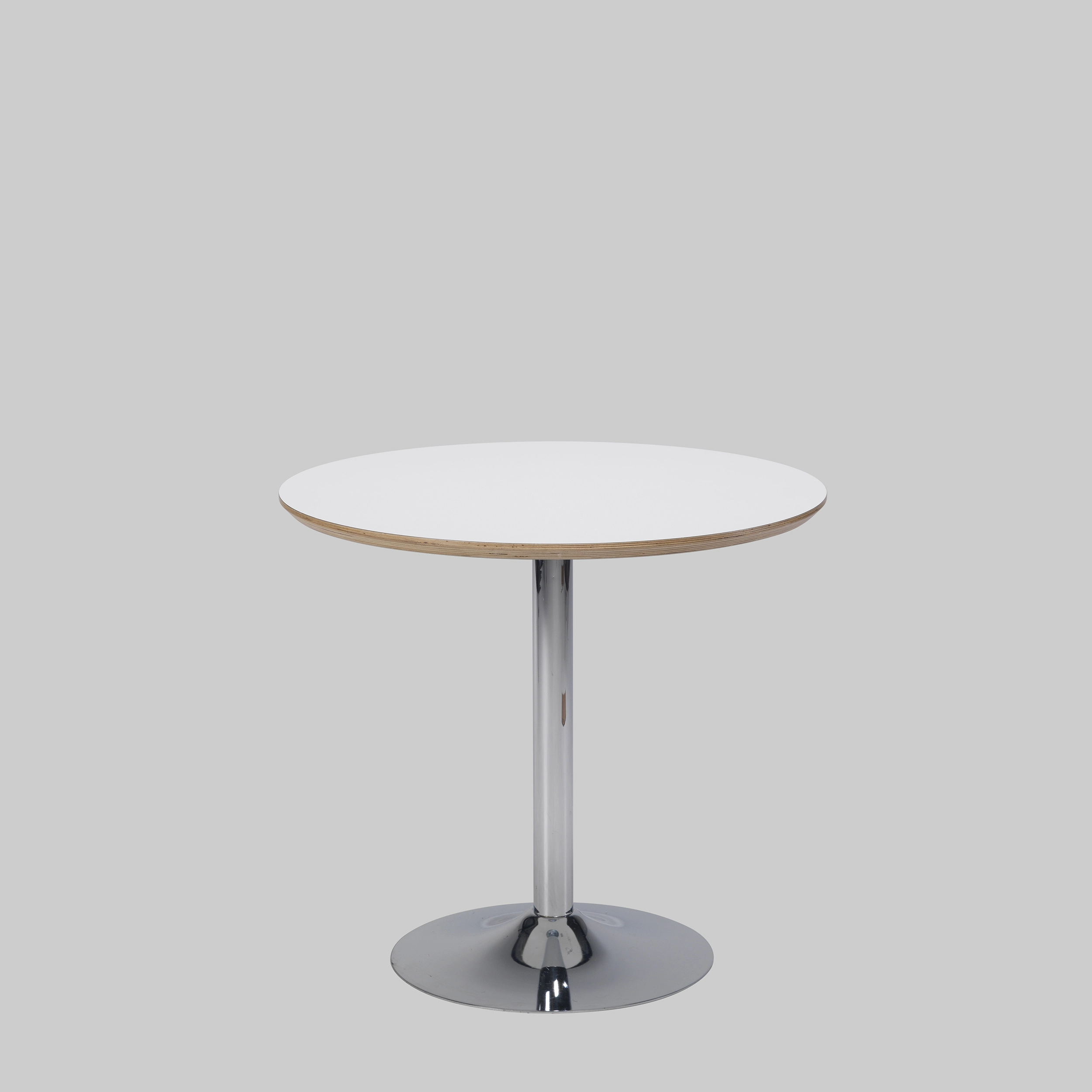Sitztisch TROMPET Ø80 / T5512 Weiss / Chrom mieten bei ADEXPO