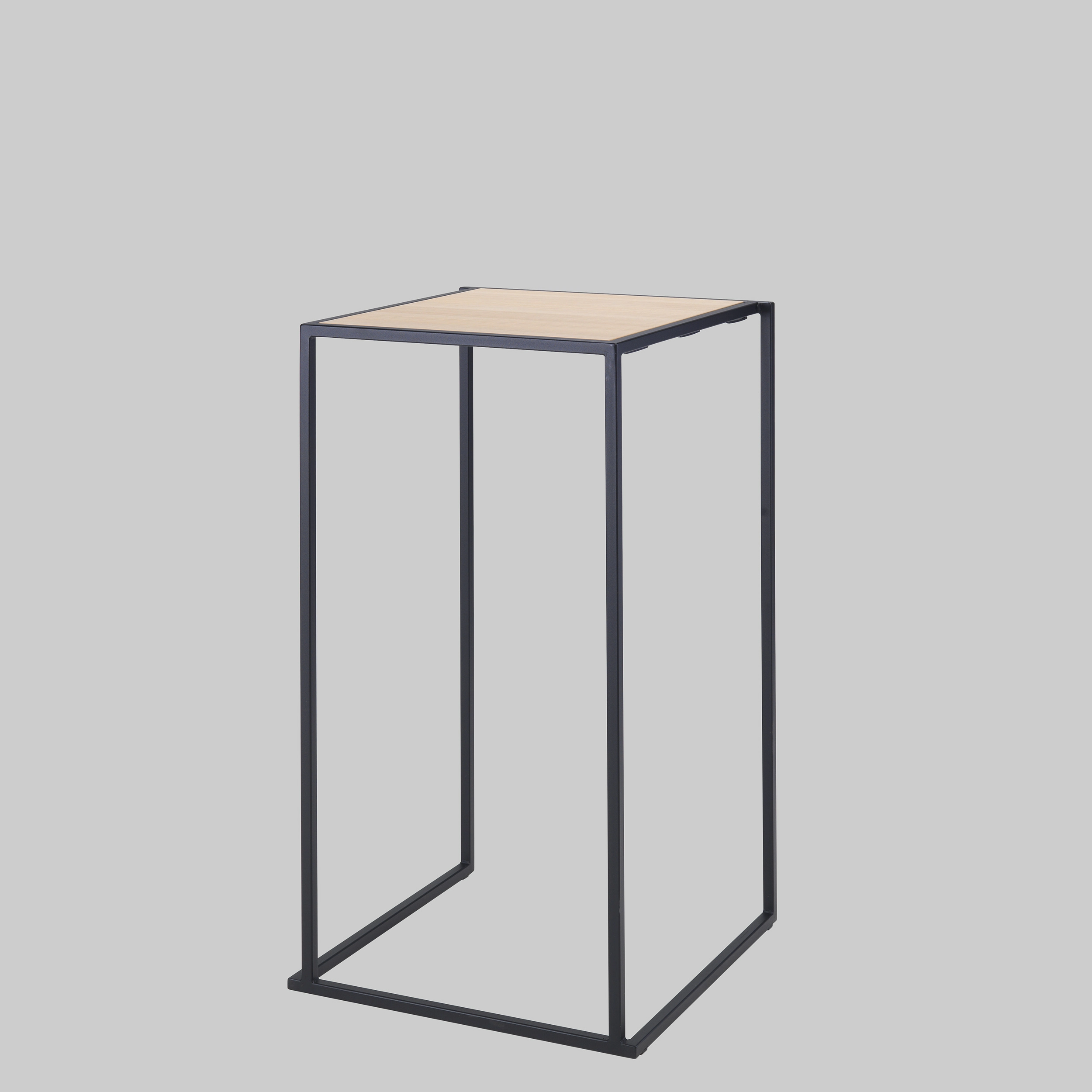 Stehtisch QUADRUM 60×60 Eiche / Schwarz mieten bei ADEXPO