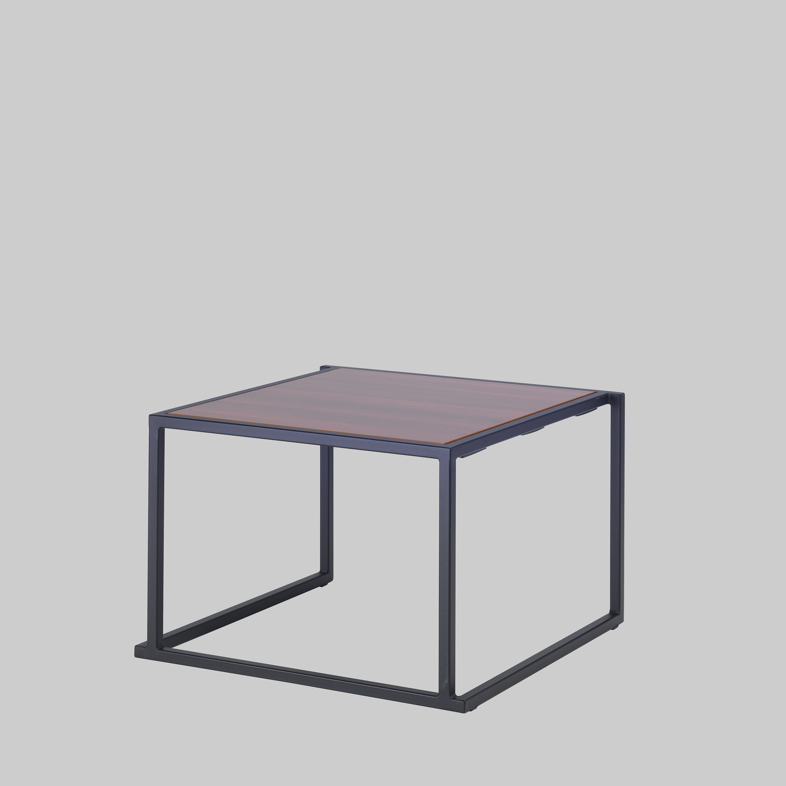 Beistelltisch QUADRUM 60×60 Nussbaum / Schwarz mieten bei ADEXPO