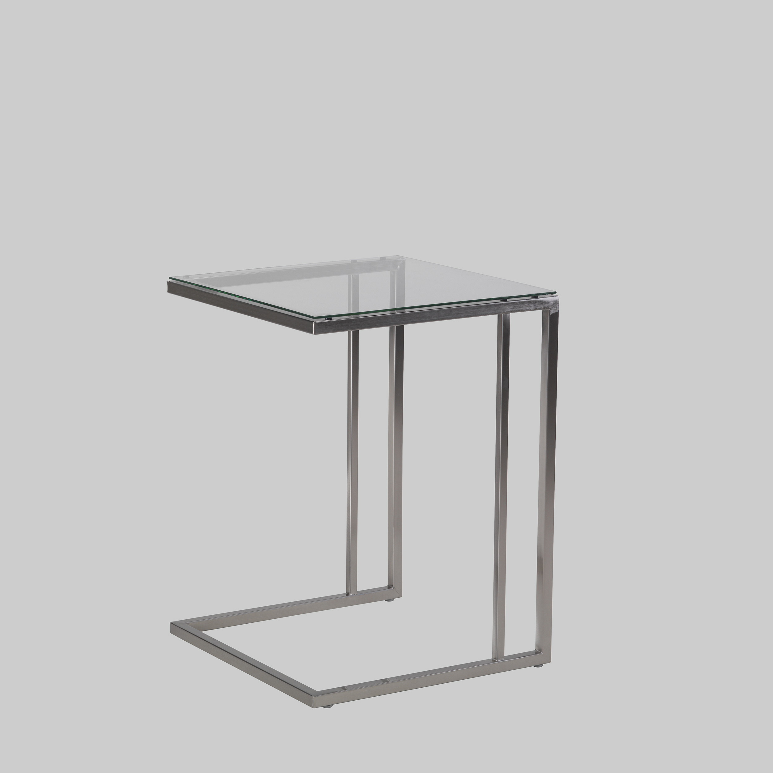 Beistelltisch PICCOLO 46×46 Transparent / Chrom mieten bei ADEXPO