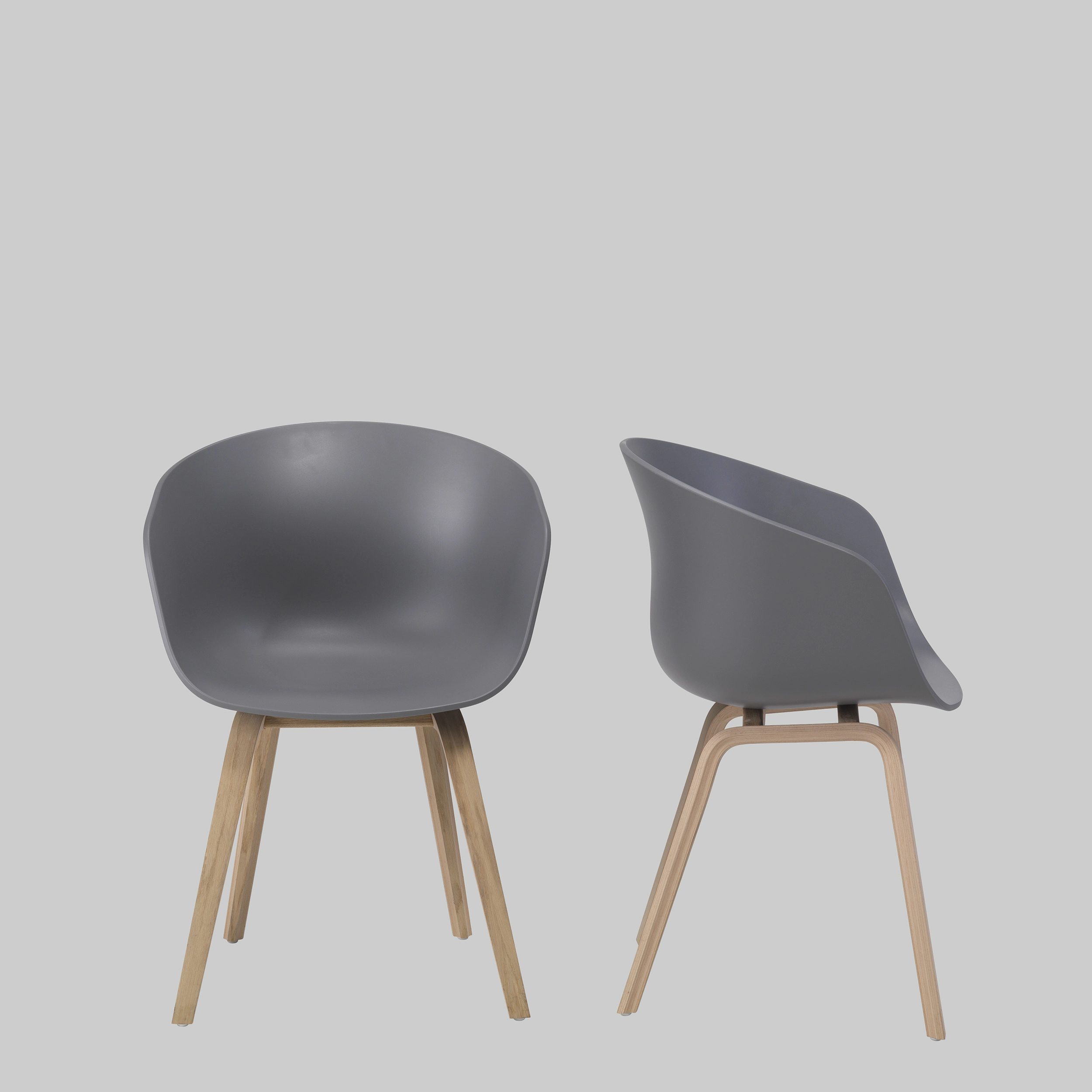 Stuhl ABOUT A CHAIR Grau / Eiche mieten bei ADEXPO