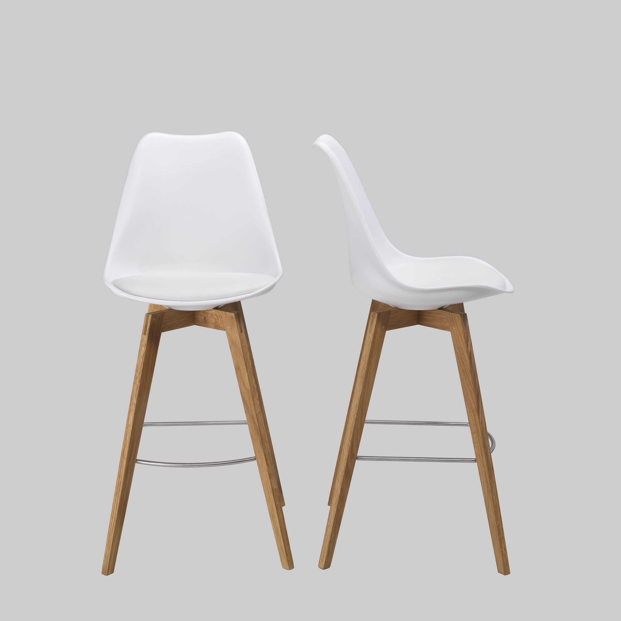 Barhocker VINTAGE Weiss / Eiche mieten bei ADEXPO