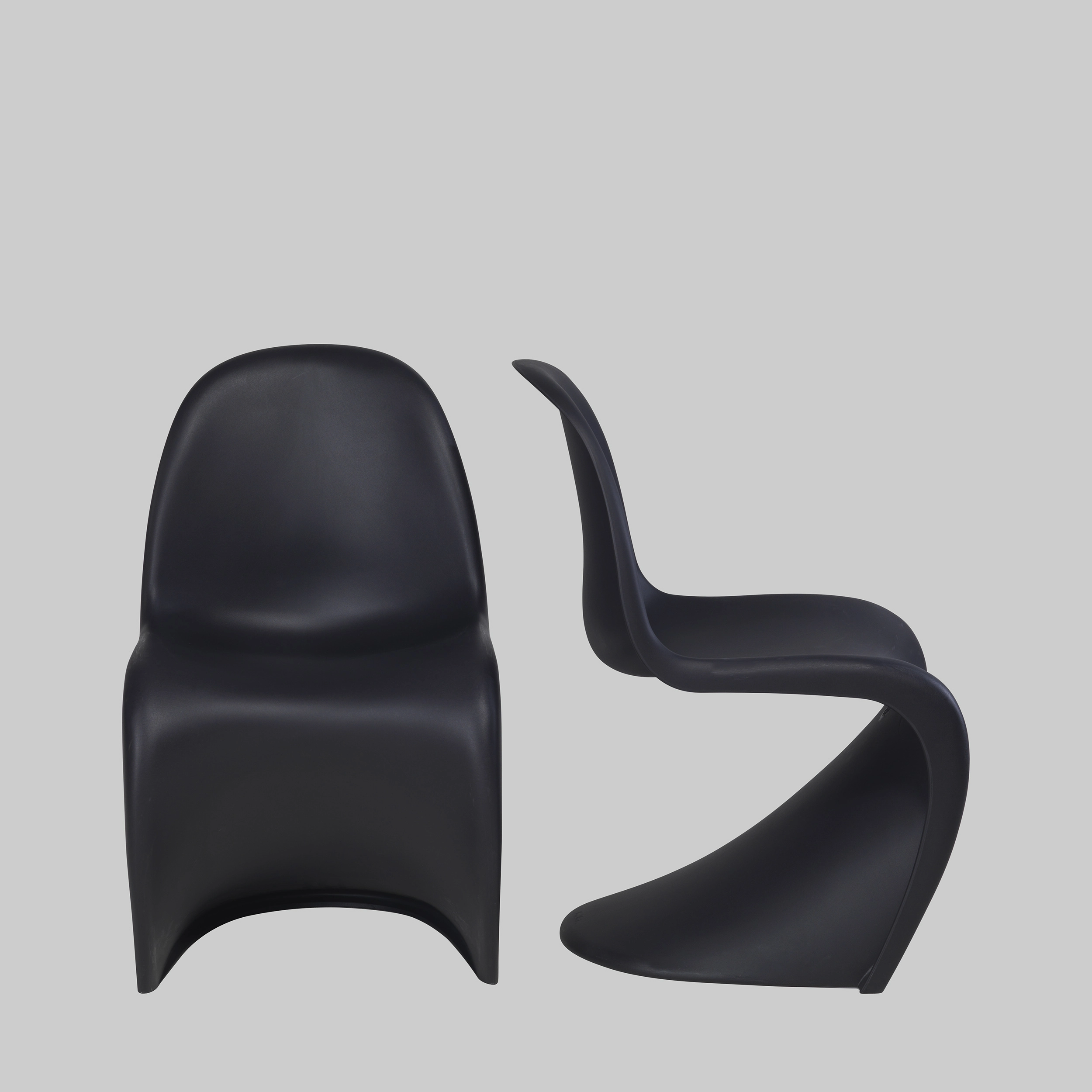 Stuhl PANTON Schwarz / Schwarz mieten bei ADEXPO