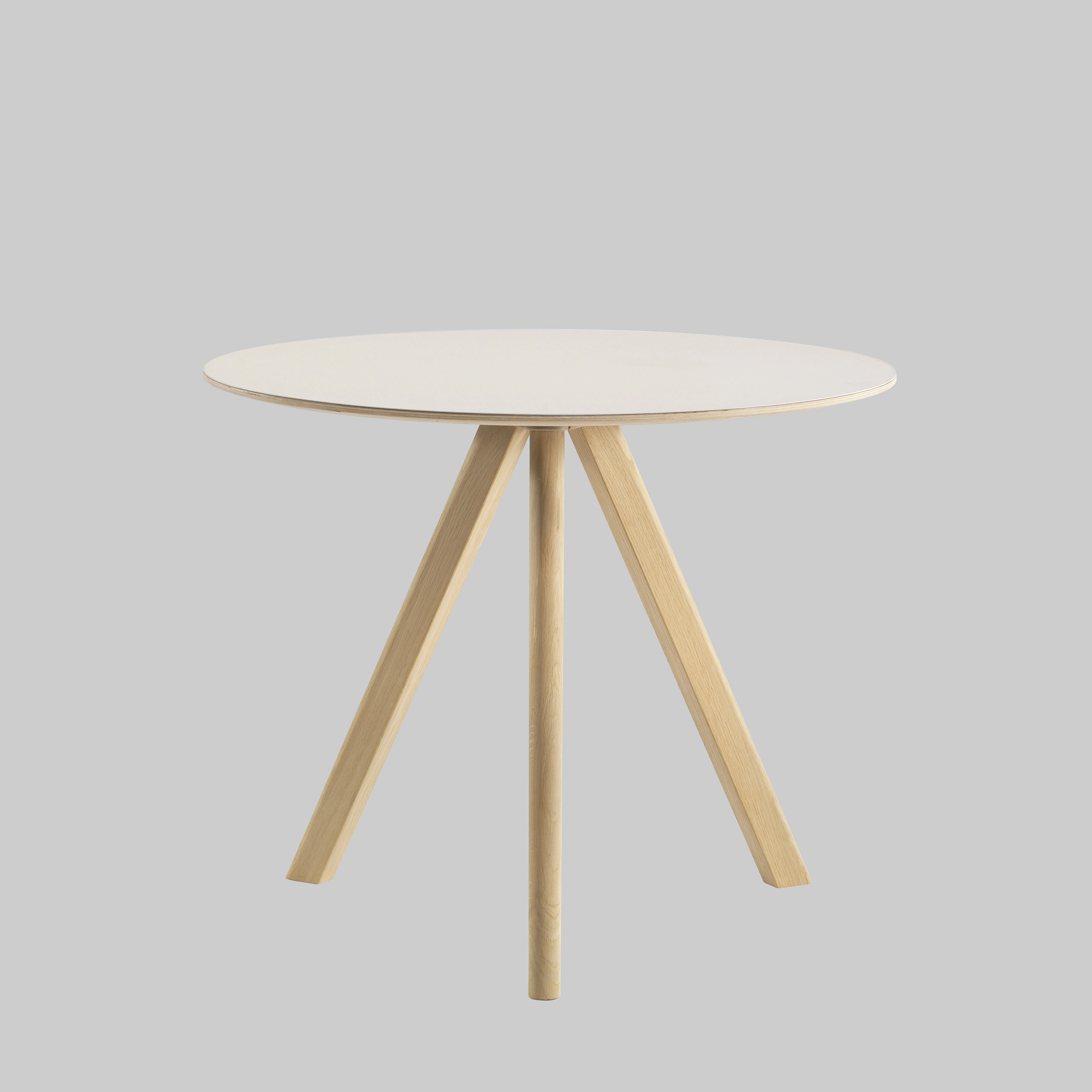 Sitztisch COPENHAGUE Ø90 Gebrochen Weiss / Holz mieten bei ADEXPO
