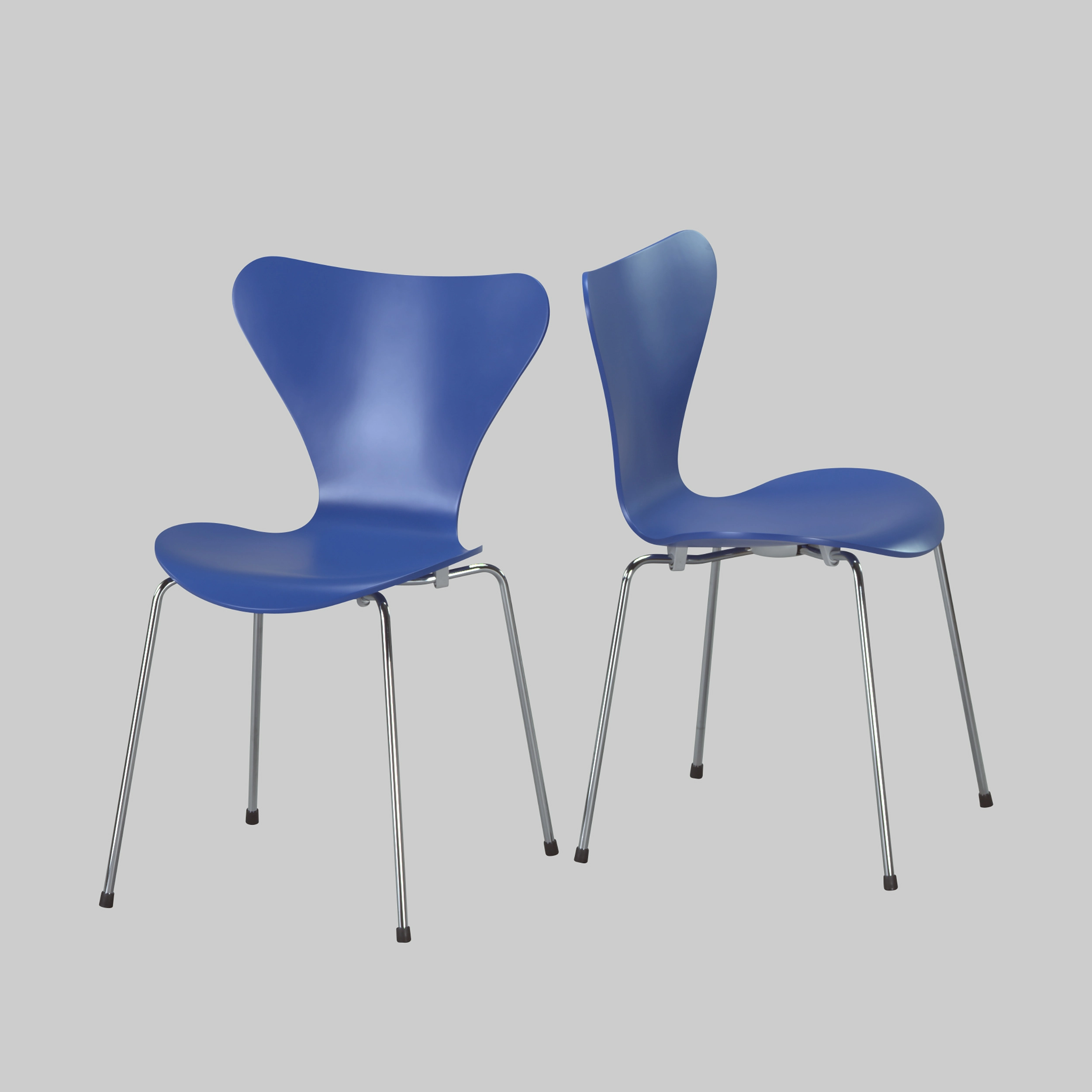 Stuhl SERIE 7 Blau / Chrom mieten bei ADEXPO