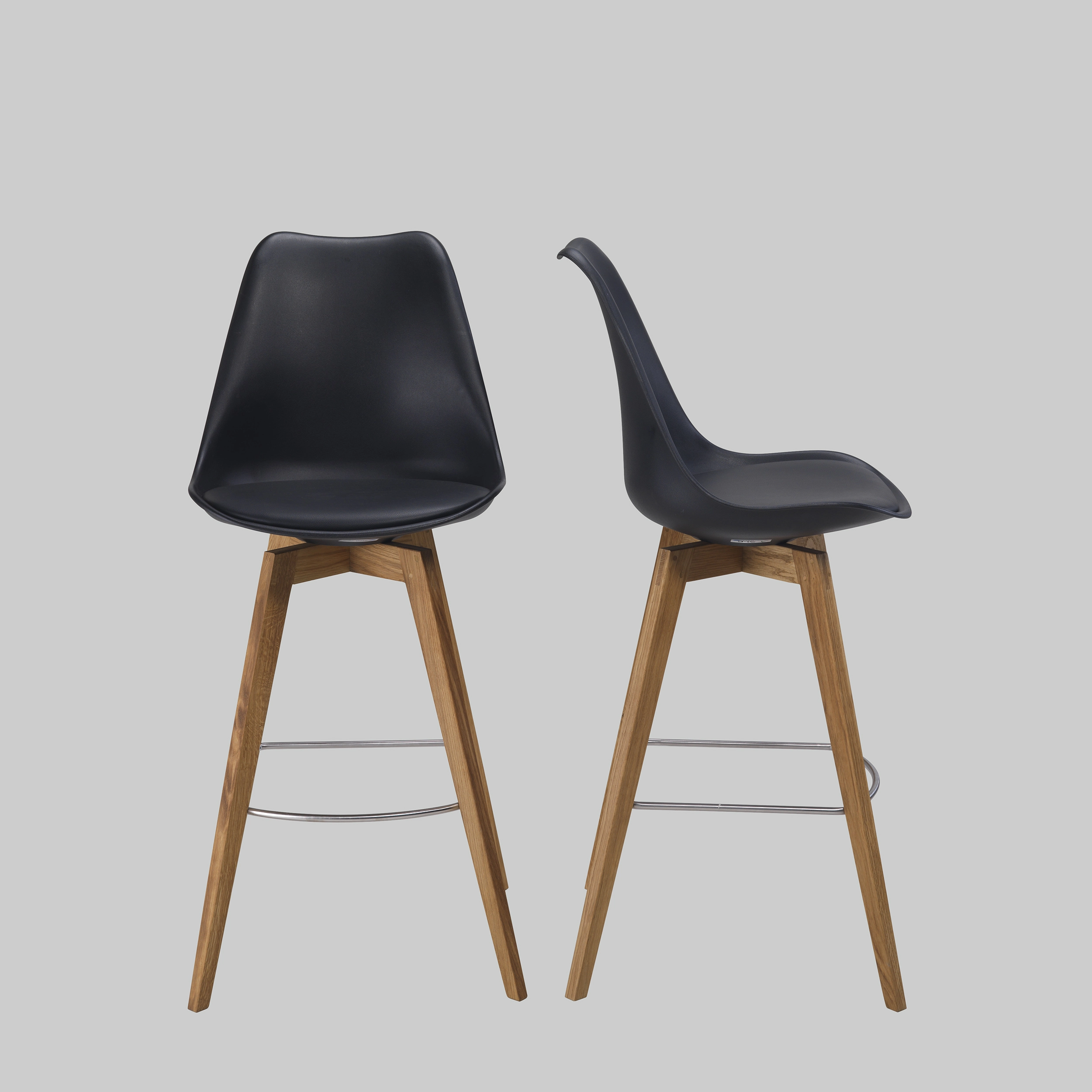Barhocker VINTAGE Schwarz / Eiche mieten bei ADEXPO