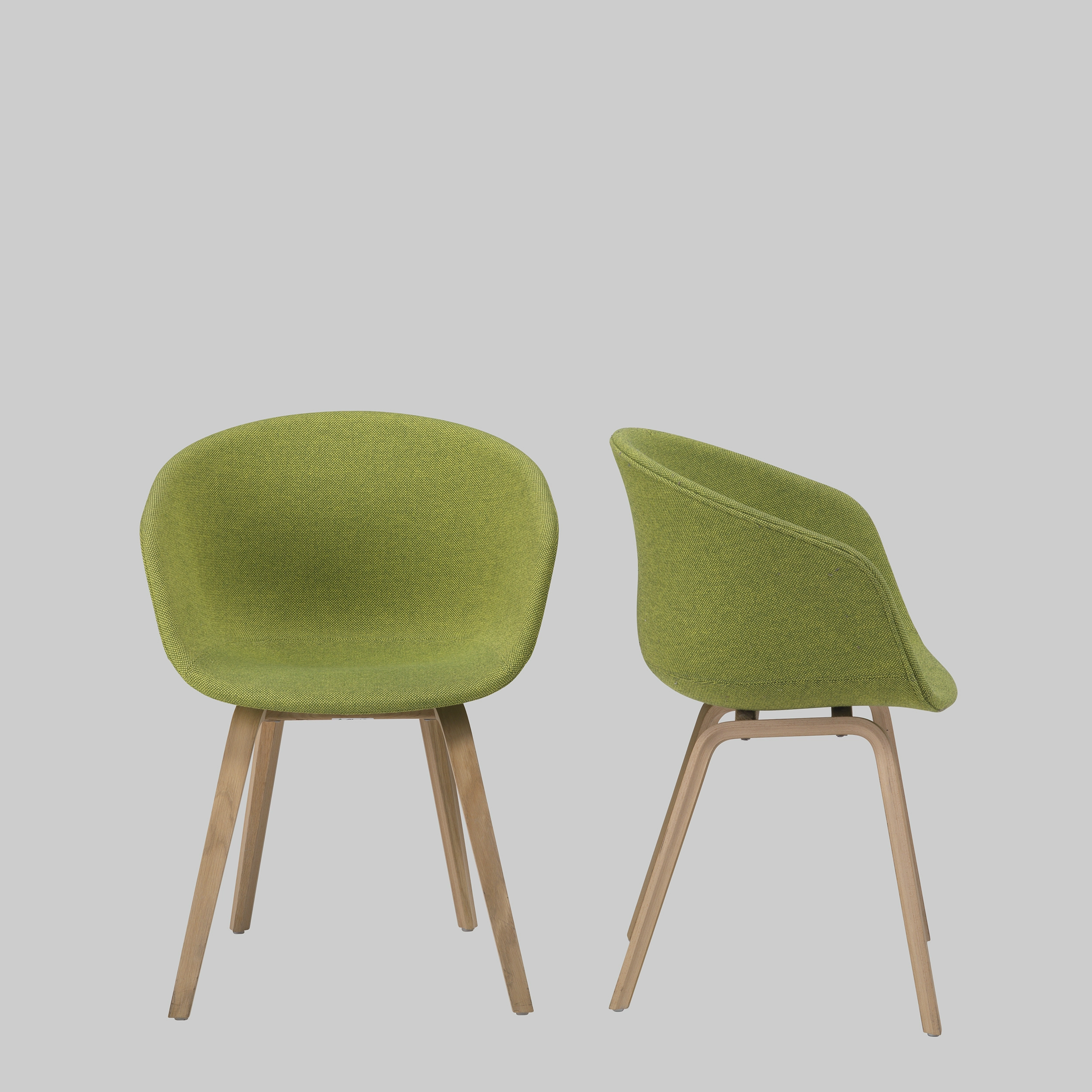 Stuhl ABOUT A CHAIR Hellgrün-Dunkelgrün / Eiche mieten bei ADEXPO