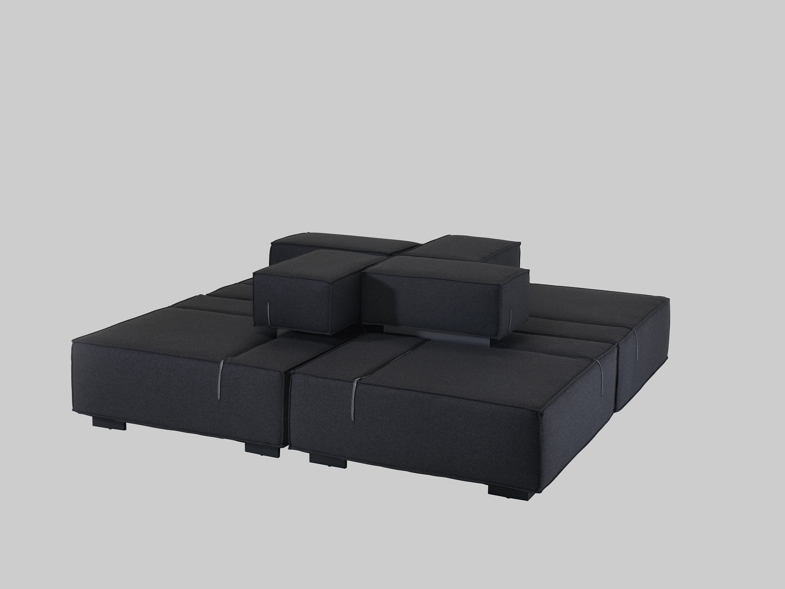 Sofa FLACK UNIVERSAL 4 / BB347 Anthrazit / Anthrazit mieten bei ADEXPO