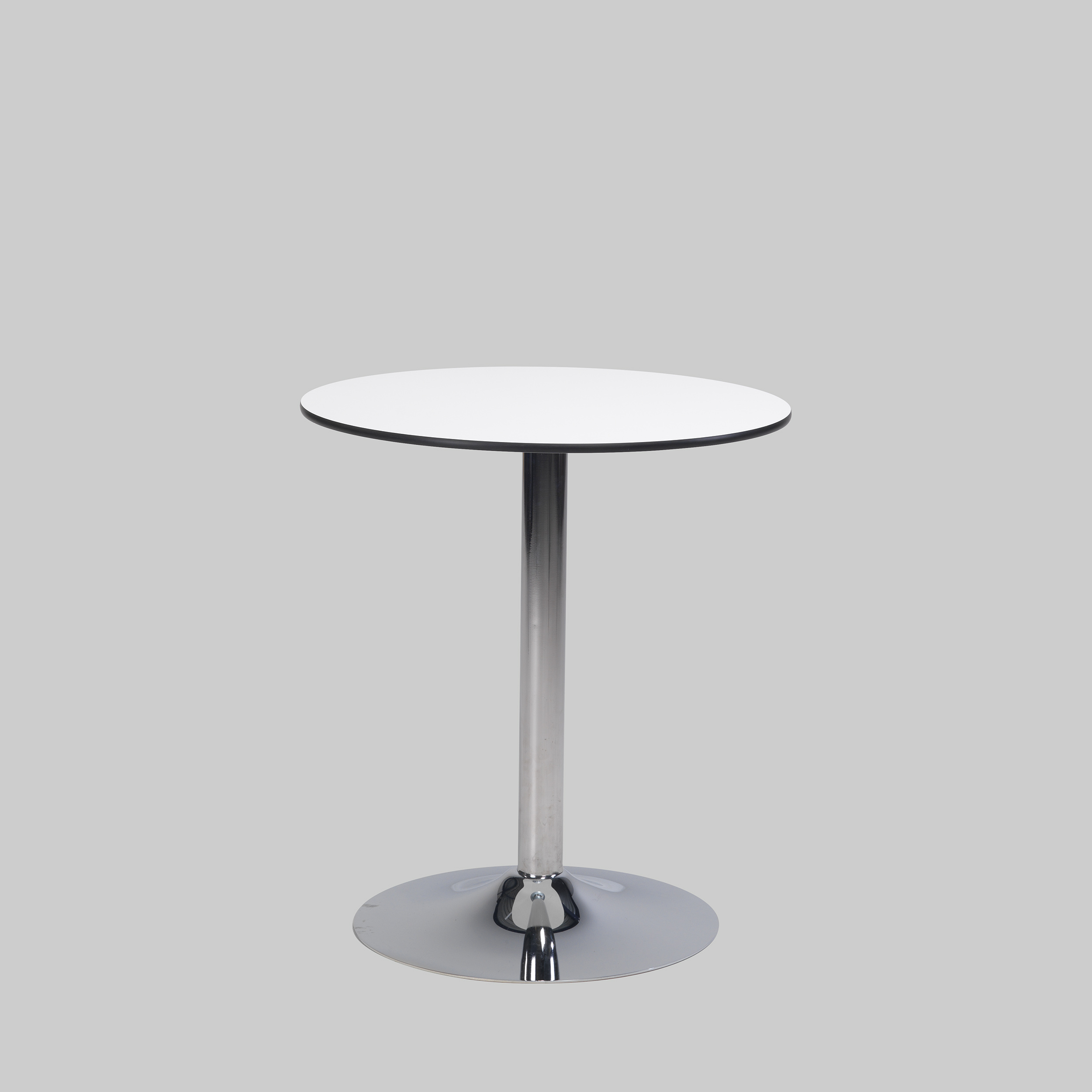 Sitztisch TROMPET Ø64 trespa Weiss / Chrom mieten bei ADEXPO
