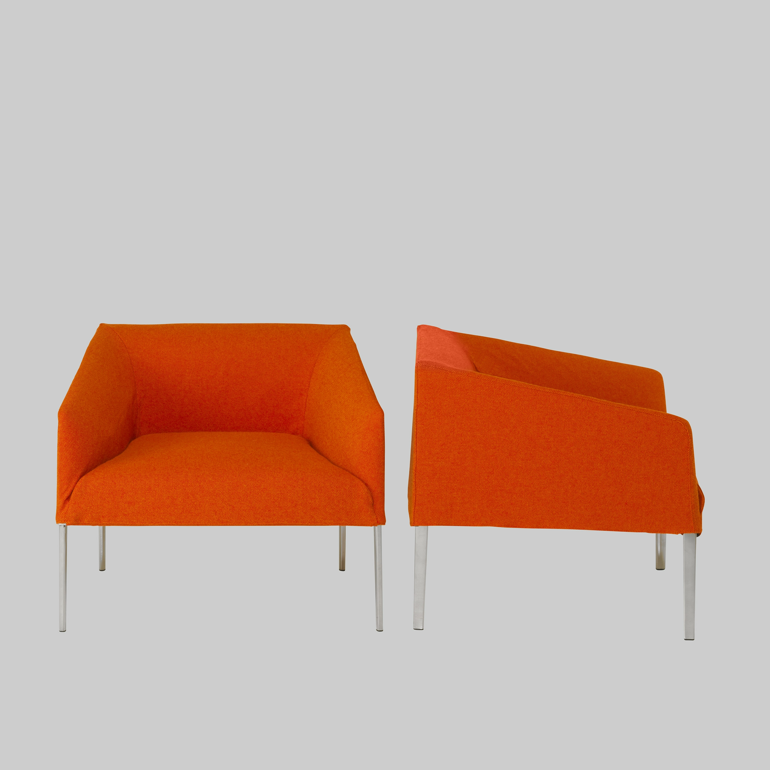 Sessel SAARI Orange-Rot / Chrom mieten bei ADEXPO