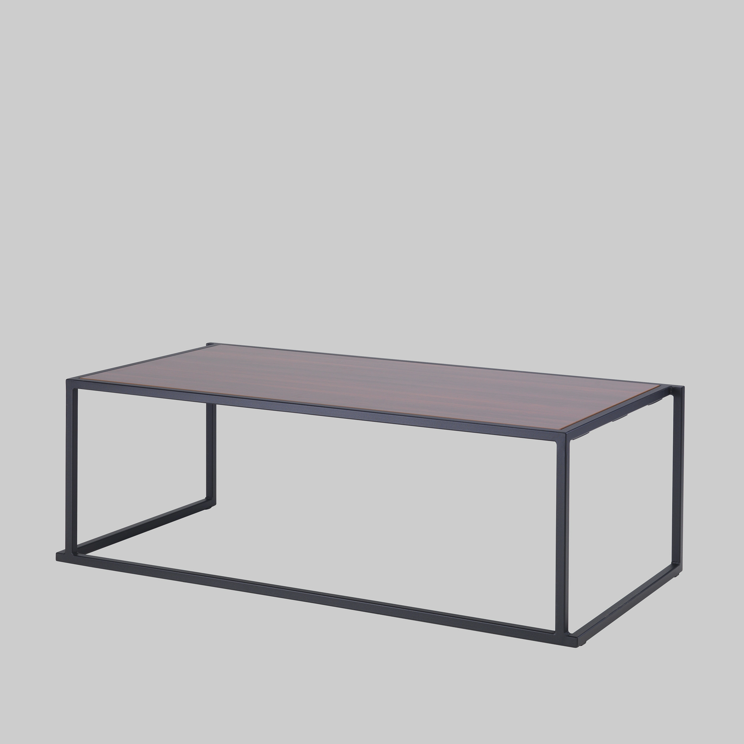 Beistelltisch QUADRUM 120×60 Nussbaum / Schwarz mieten bei ADEXPO