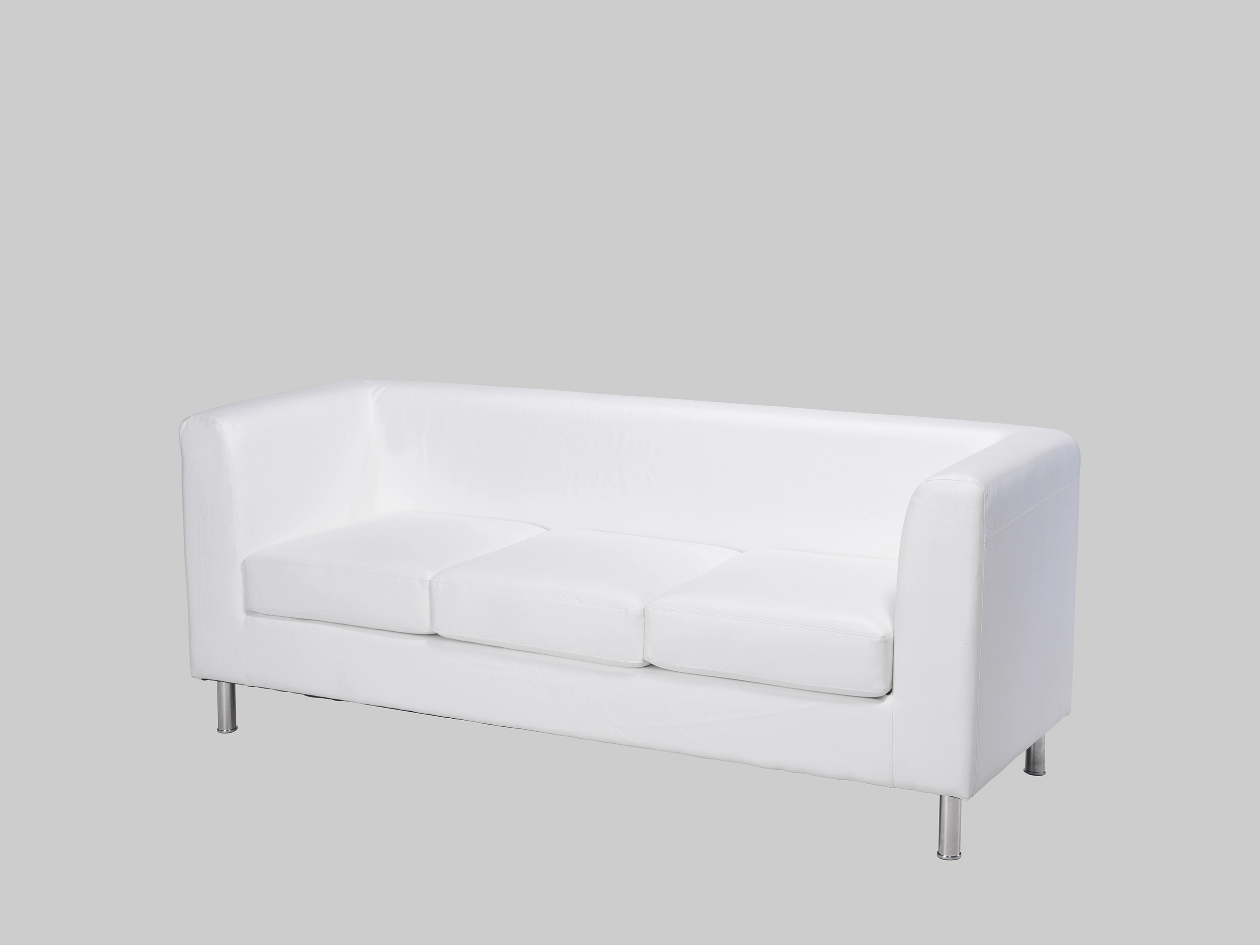 Sofa SENNA 3 Weiss / Aluminium mieten bei ADEXPO