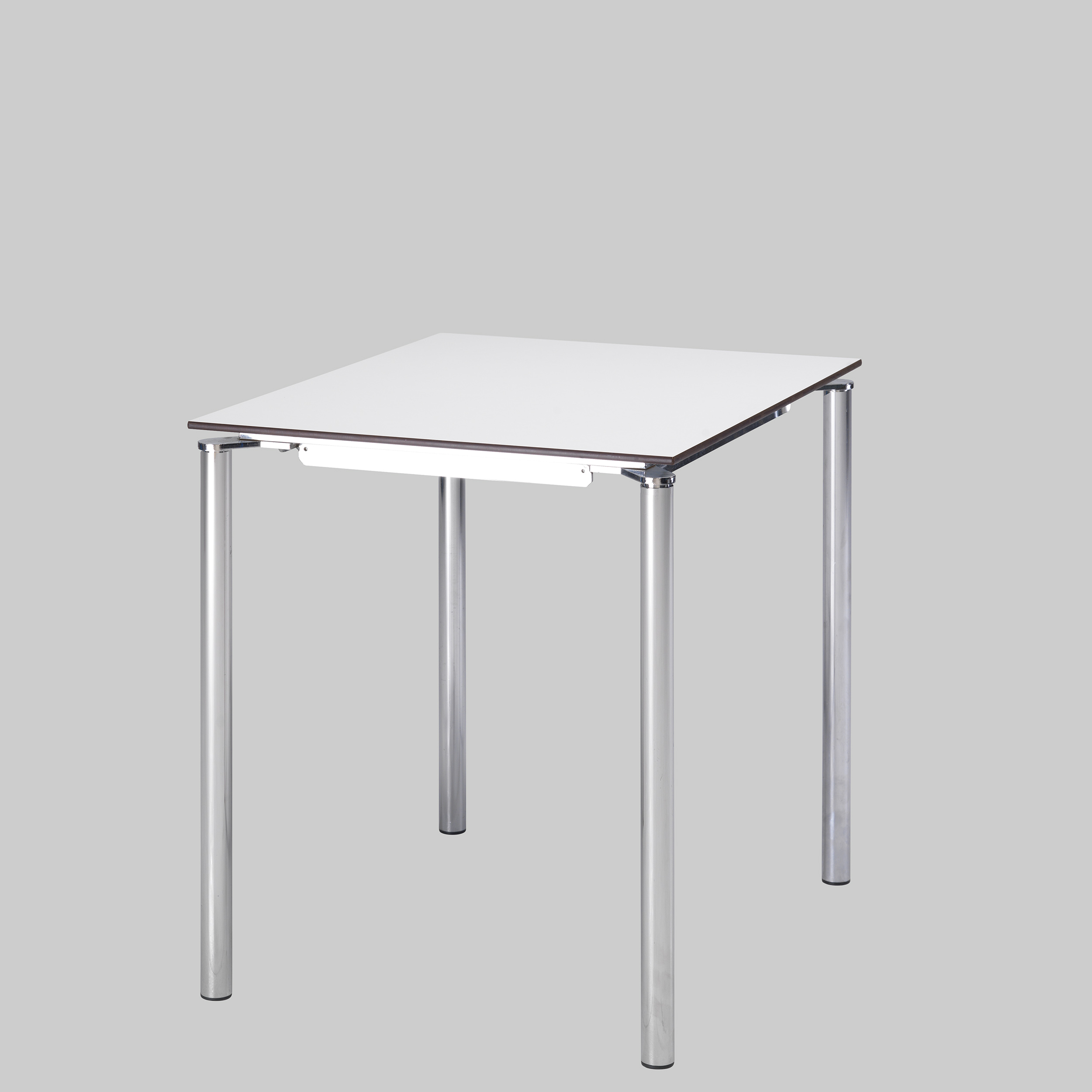 Sitztisch ANGEL 80×65 Weiss / Chrom mieten bei ADEXPO
