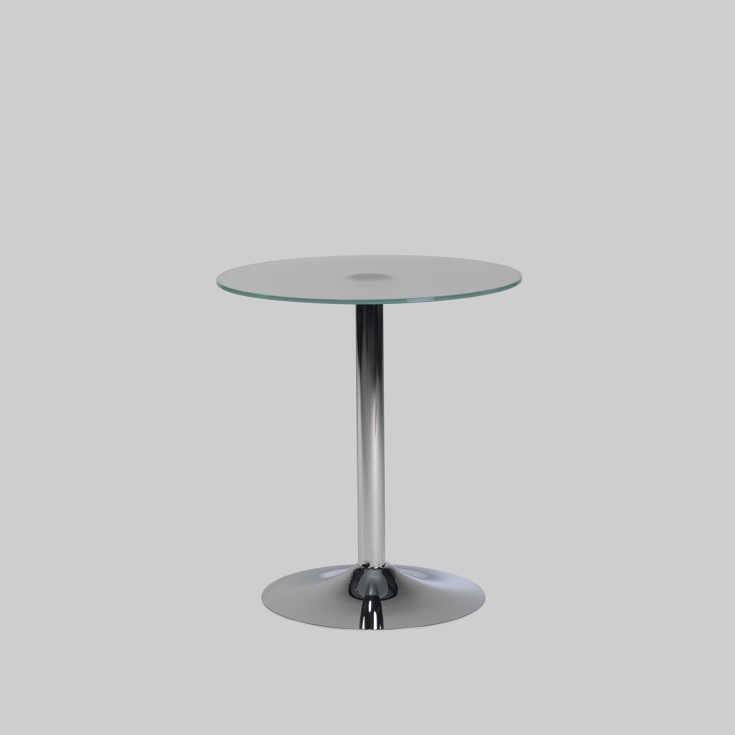 Sitztisch TROMPET Ø65 Glas satiniert / Chrom mieten bei ADEXPO
