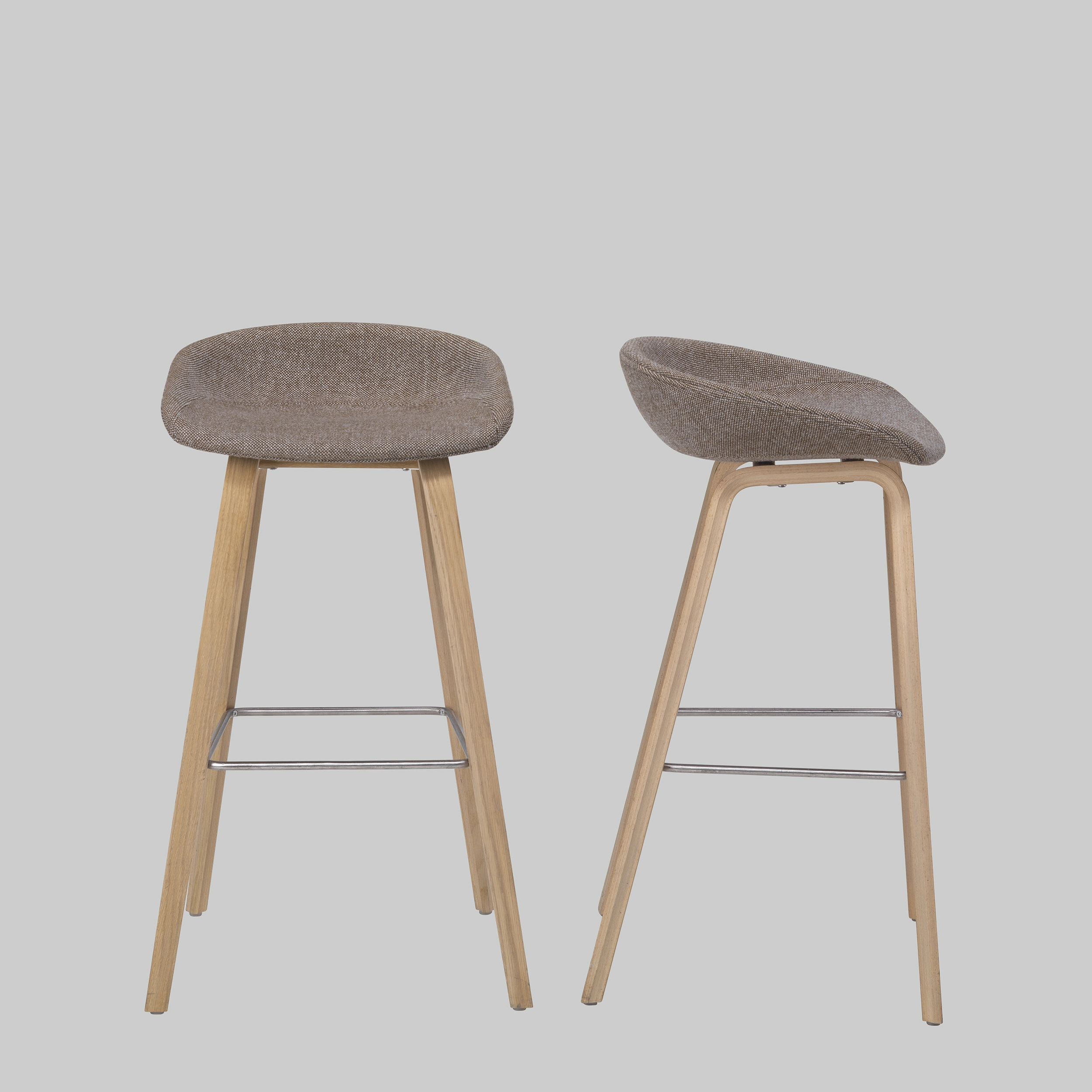 Barhocker ABOUT A BARSTOOL Braun-Grau / Eiche mieten bei ADEXPO