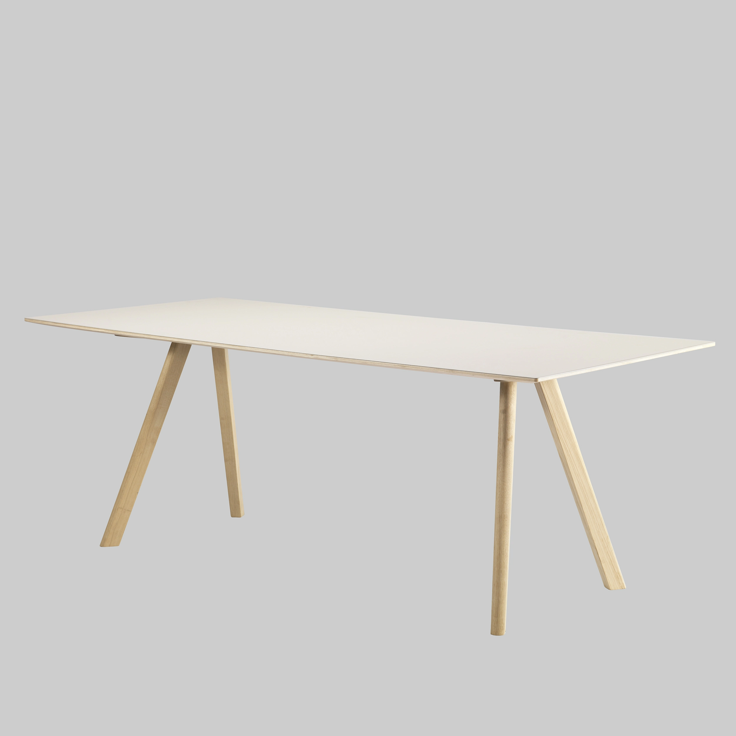 Sitztisch COPENHAGUE 200×90 Gebrochen Weiss / Eiche mieten bei ADEXPO