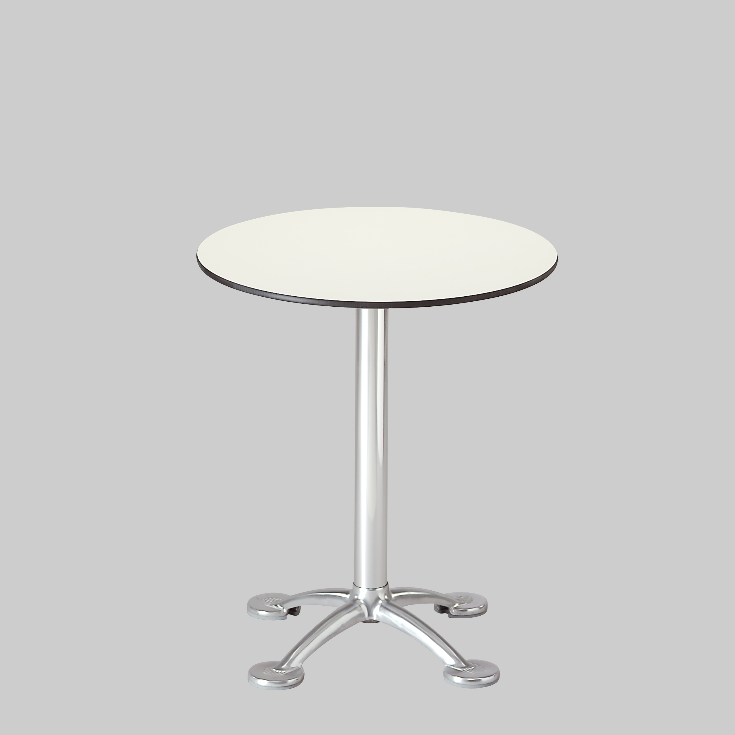Sitztisch PARIS Ø64 Weiss / Aluminium mieten bei ADEXPO