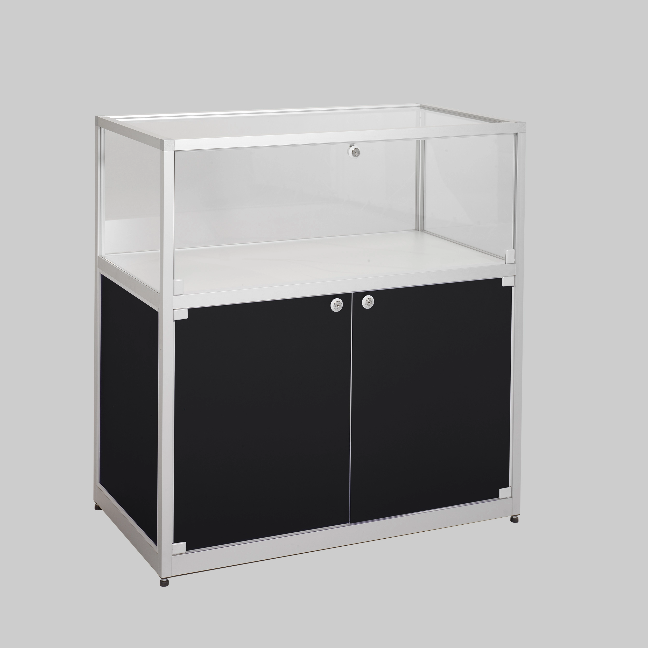 Tischvitrine MACON Schwarz mieten bei ADEXPO