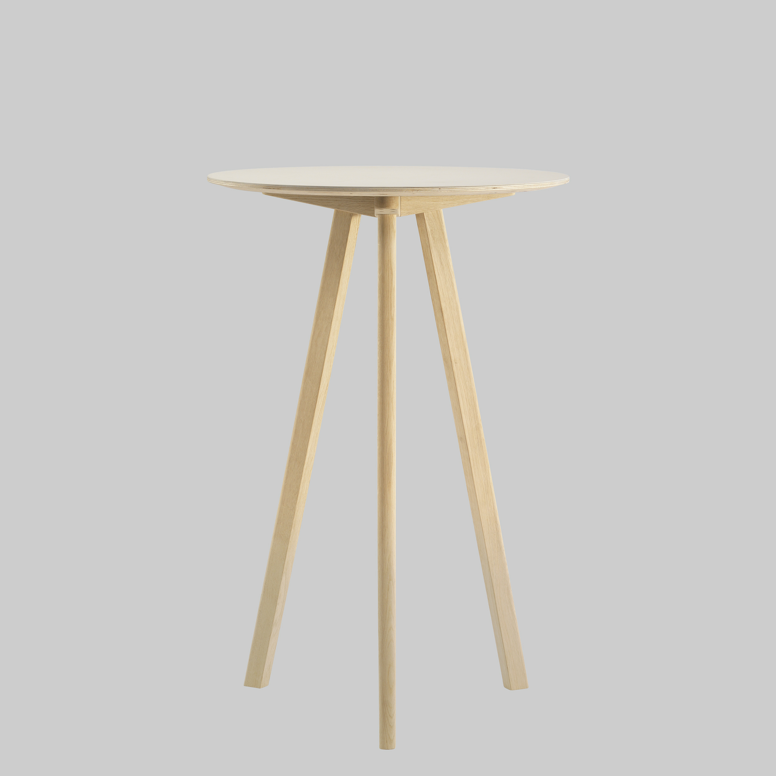 Stehtisch COPENHAGUE Ø70 Gebrochen Weiss / Holz mieten bei ADEXPO