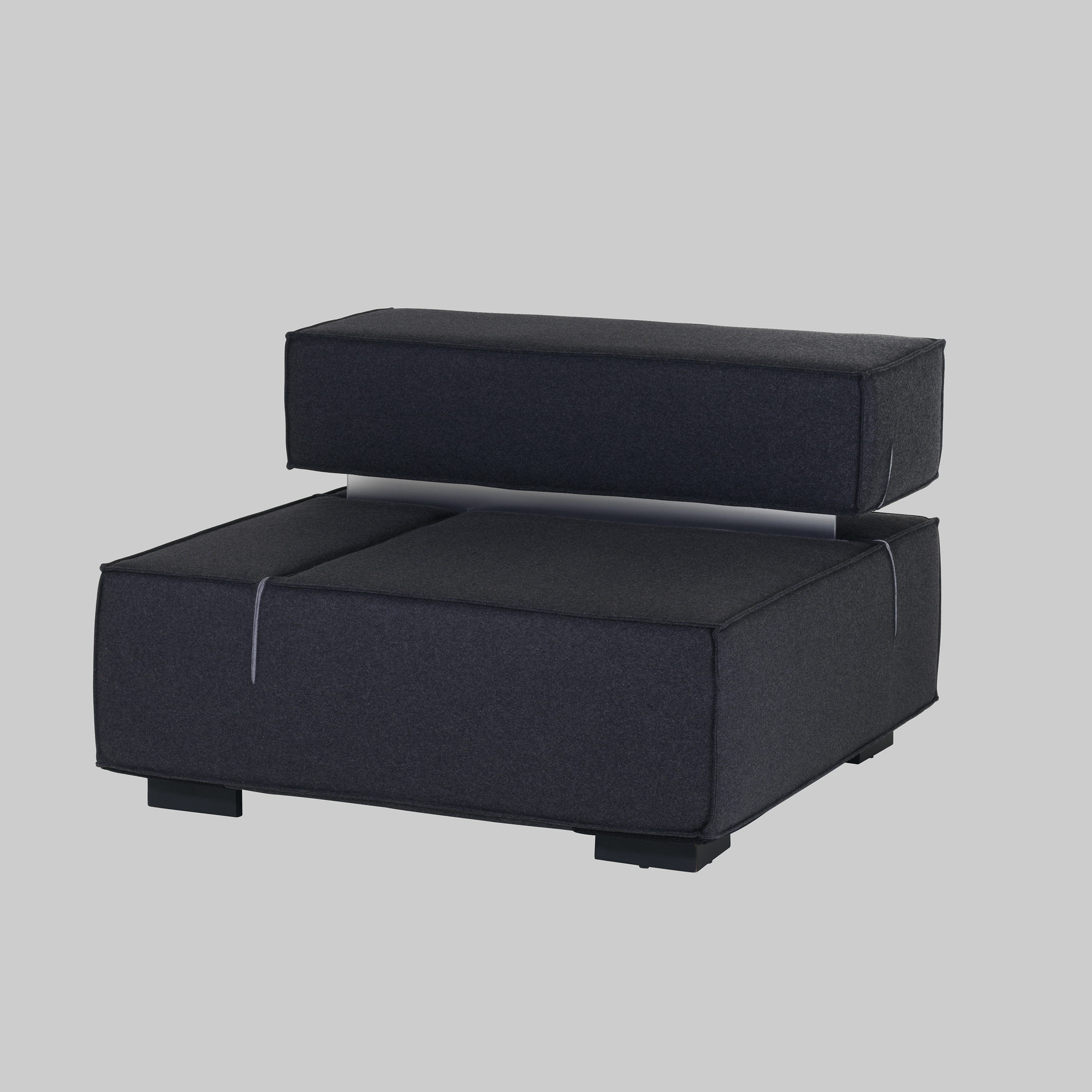 Sofa FLACK UNIVERSAL 1 / BB341 Anthrazit / Anthrazit mieten bei ADEXPO