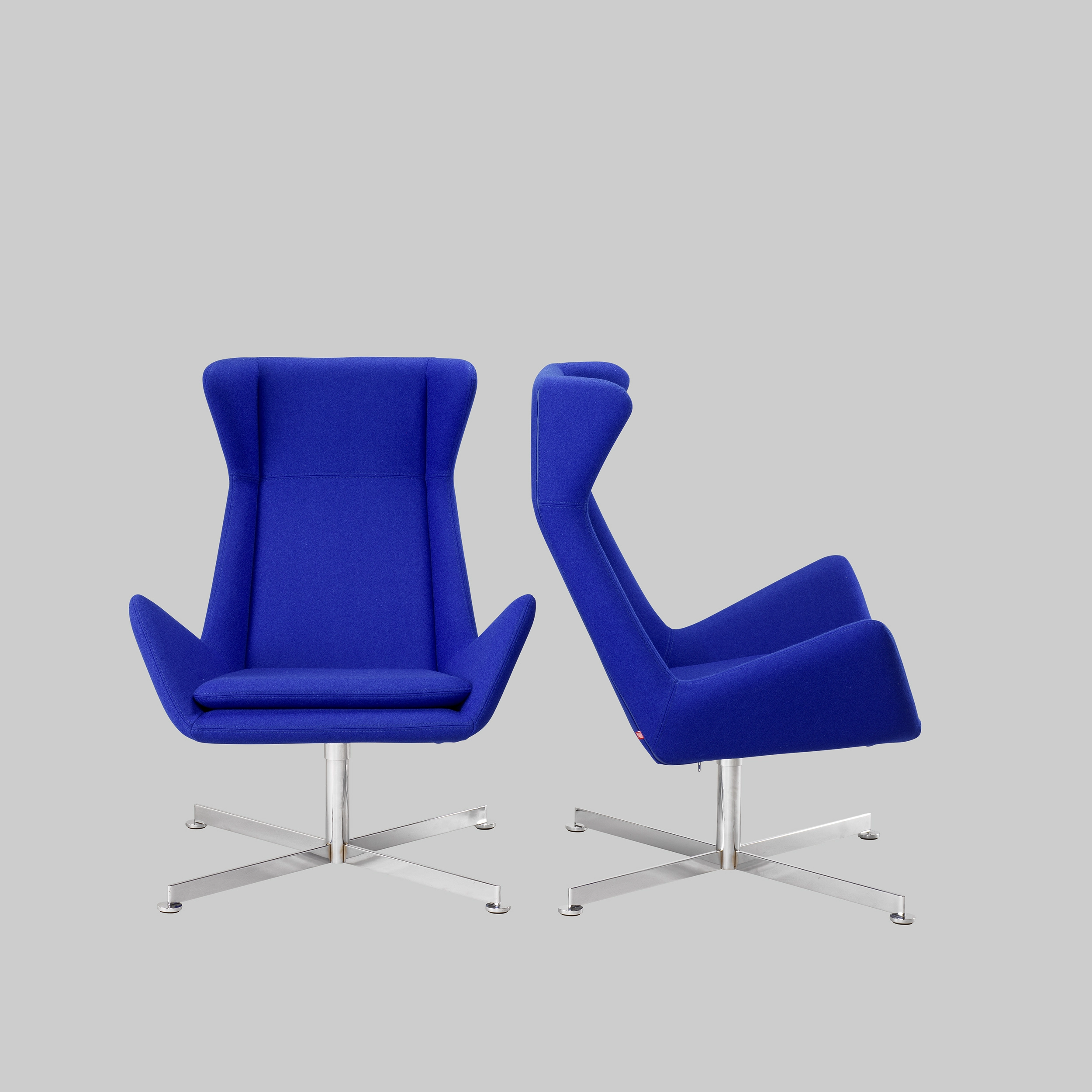 Sessel FREE Blau / Chrom mieten bei ADEXPO