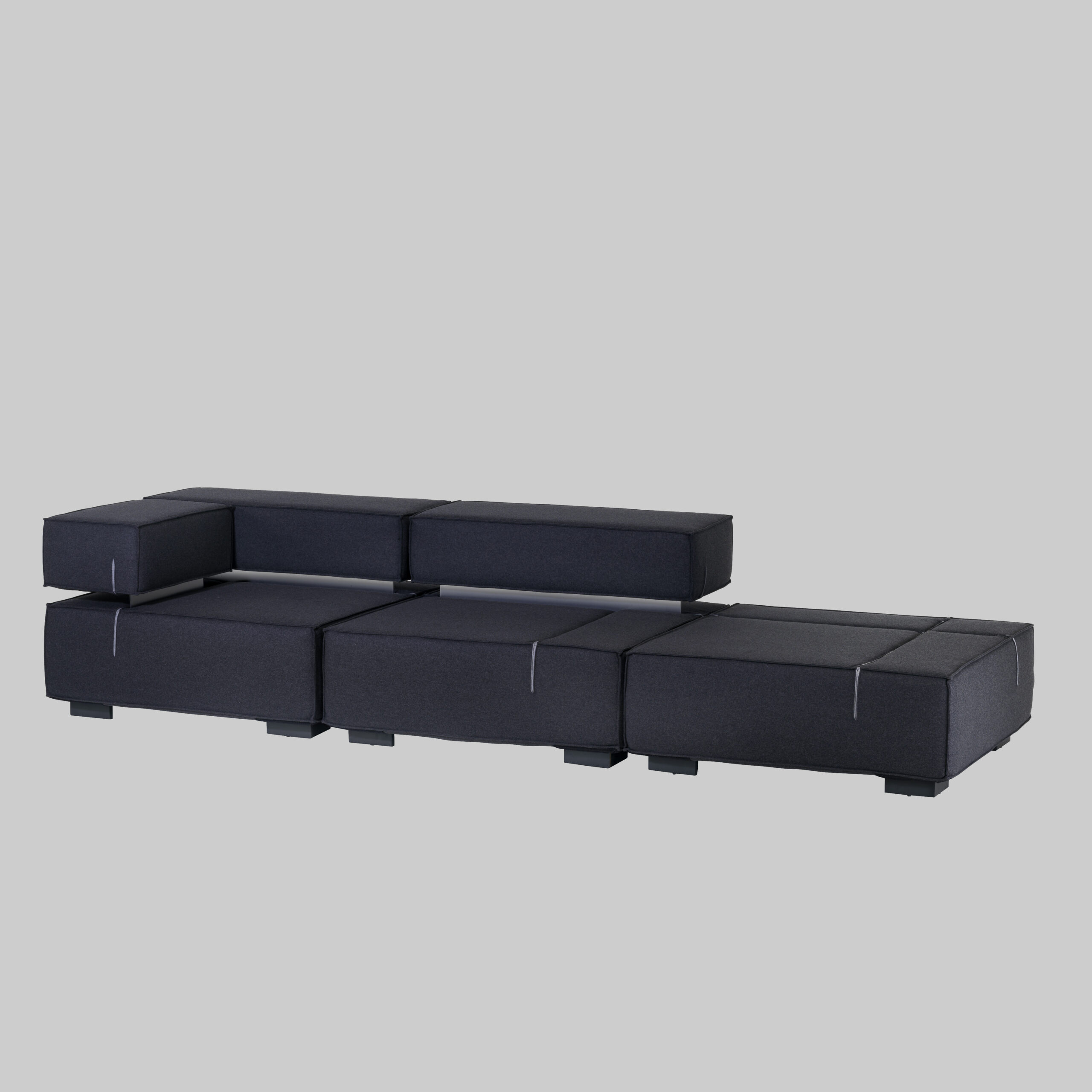 Sofa FLACK UNIVERSAL 3 / BB344 Anthrazit / Anthrazit mieten bei ADEXPO