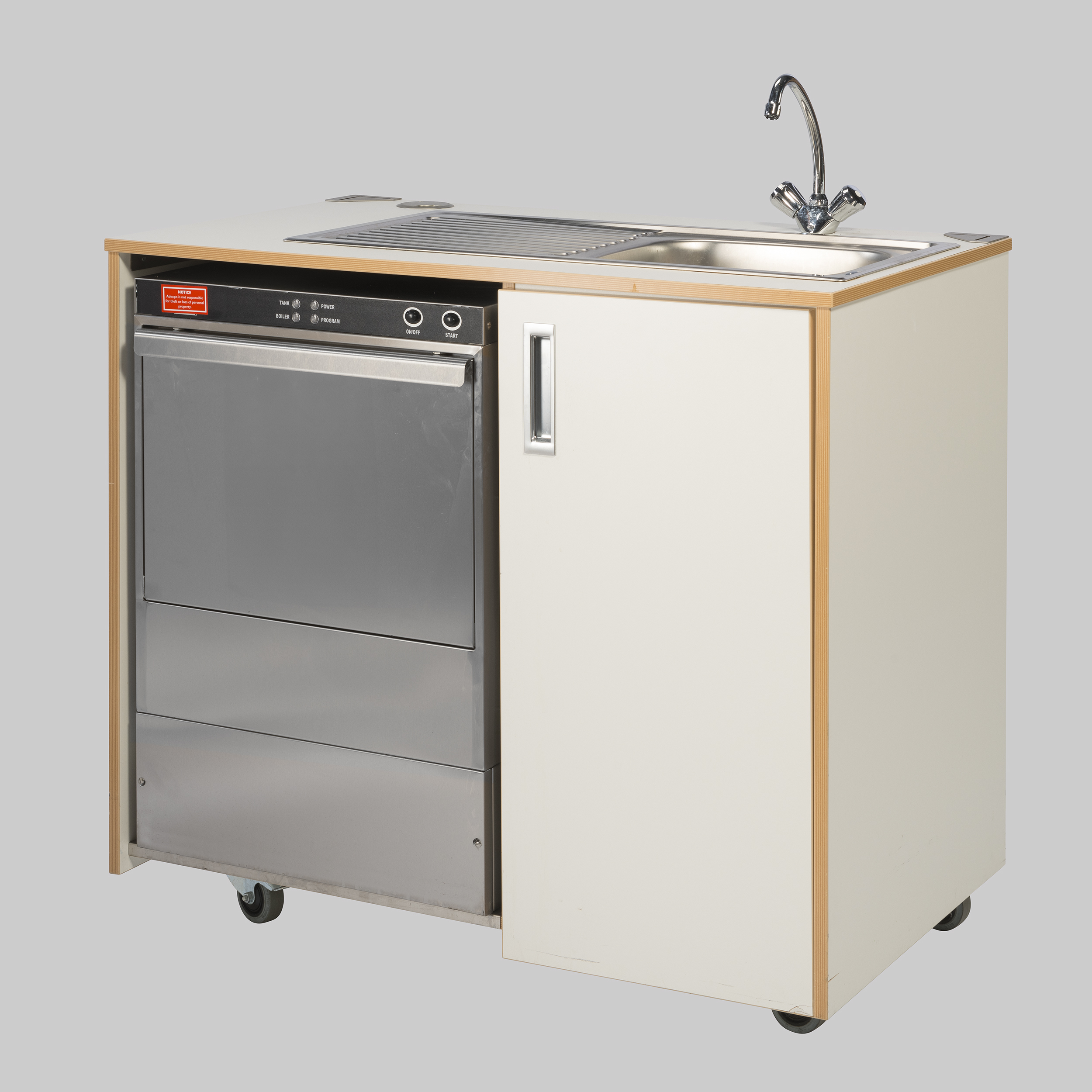 Kombiküche KOOLKIT PURE KU100 + VM Weiss mieten bei ADEXPO